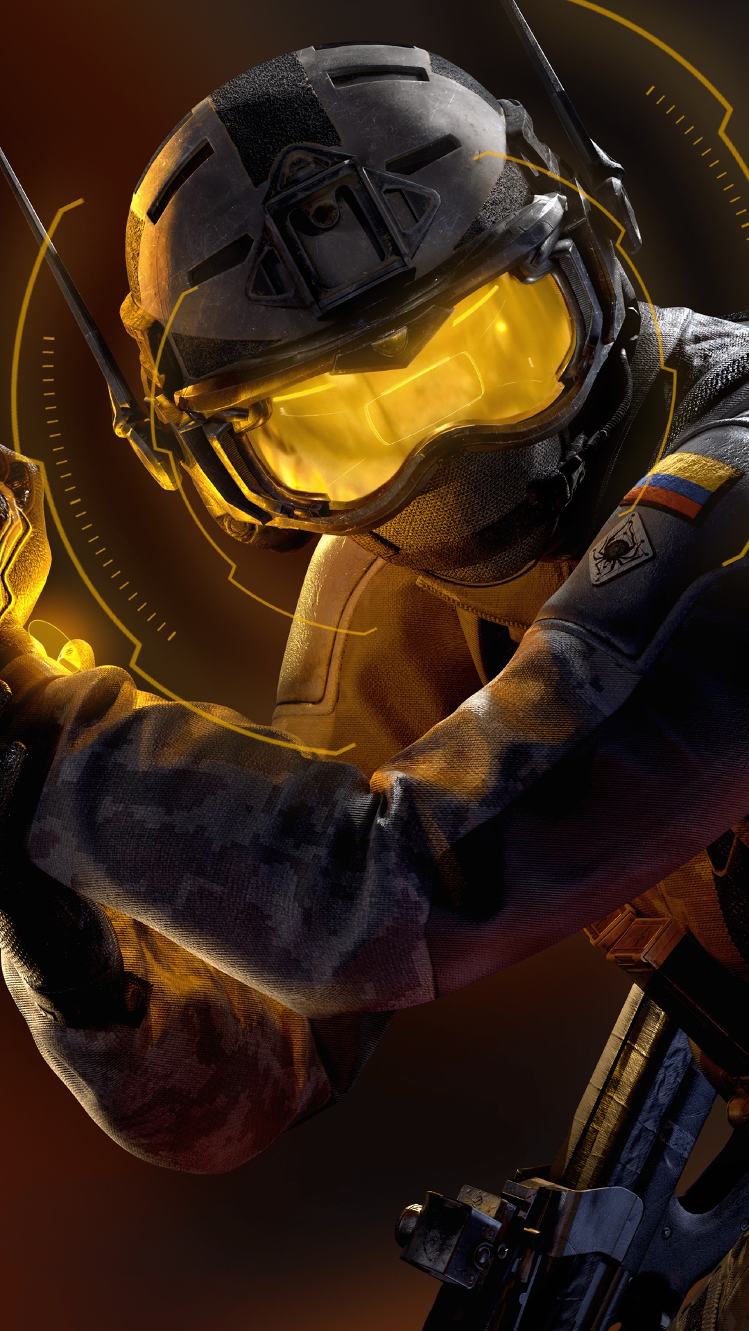 Tom Clancy's Rainbow Six Siege soldier with yellow goggles HD Phone Wallpaper