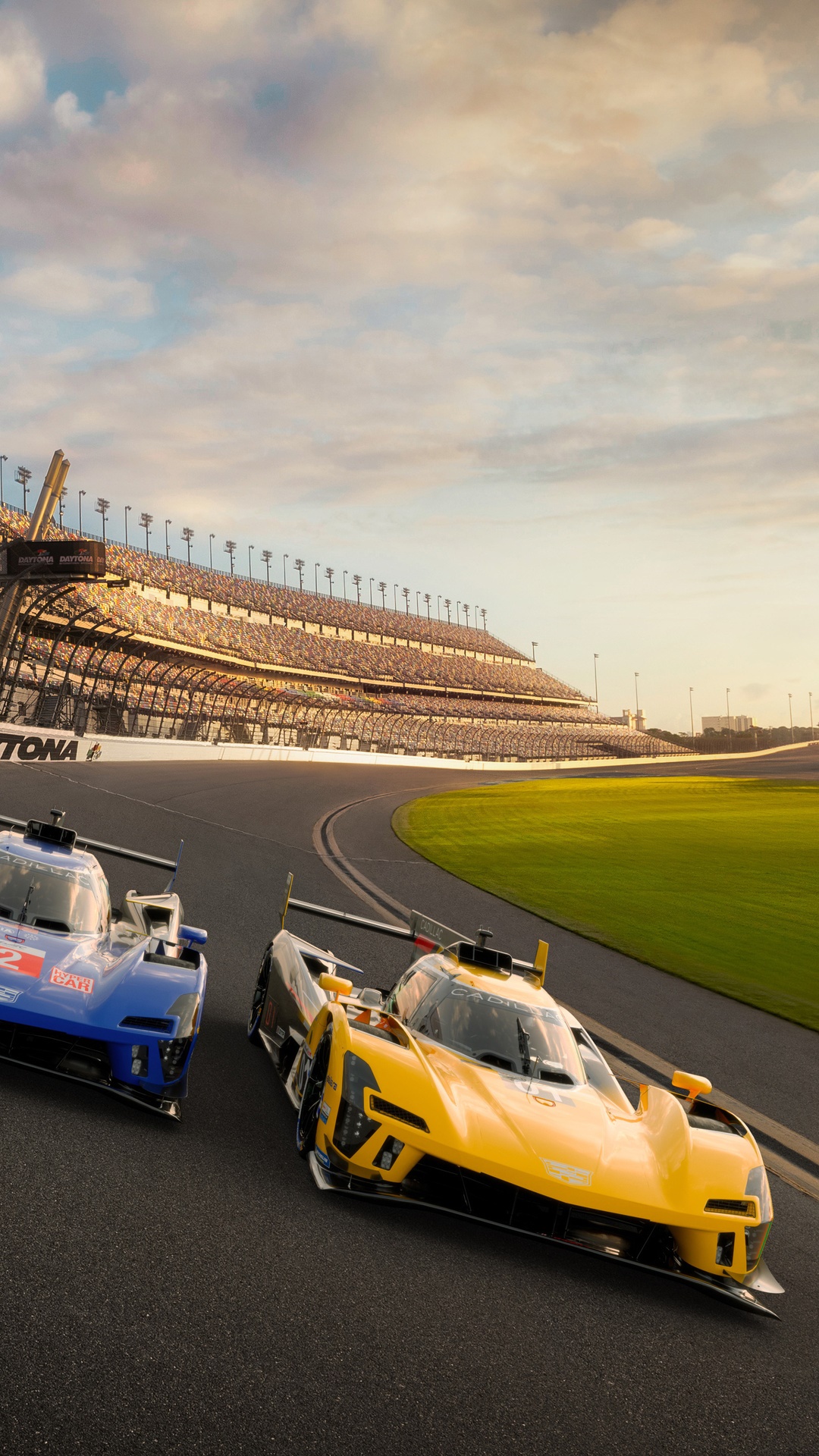 Cadillac LMDh race cars at Daytona HD Phone Wallpaper