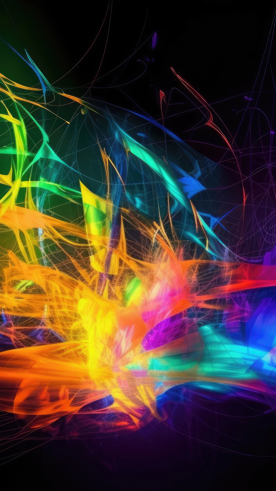 Abstract digital art with vibrant colors HD Phone Wallpaper