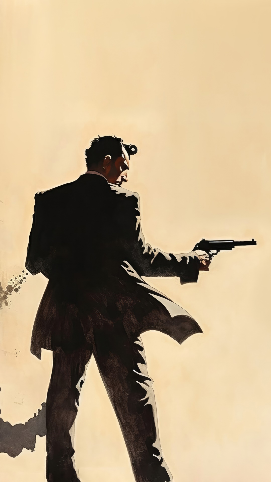 Man in Suit Holding a Gun HD Phone Wallpaper