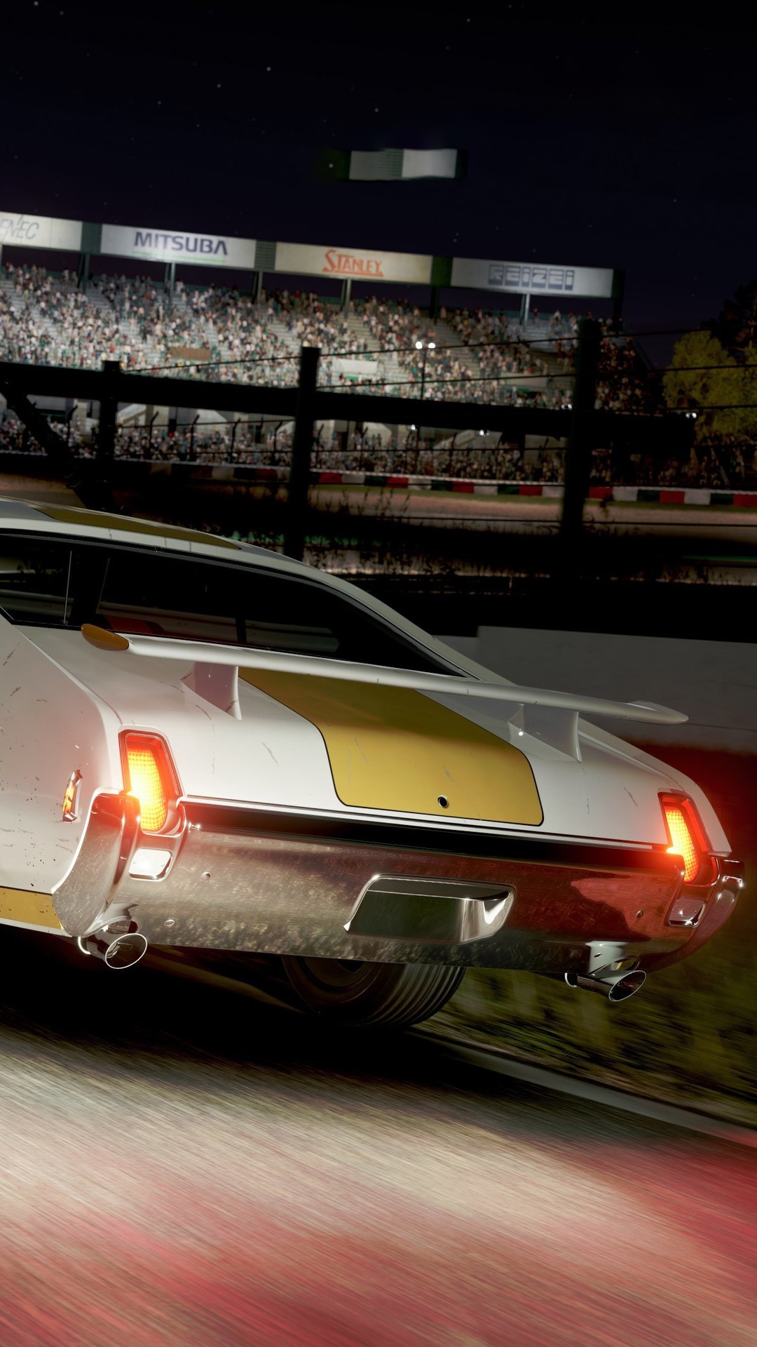 Forza Motorsport Oldsmobile 442 at Night Race HD Phone Wallpaper