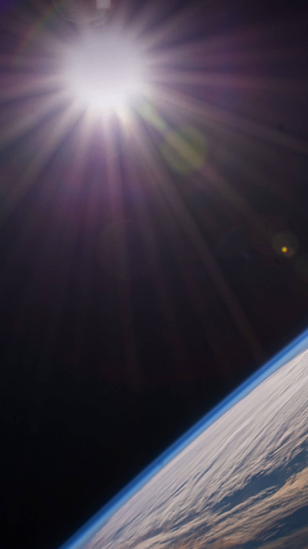 Sunlight Over Earth From Space HD Phone Wallpaper