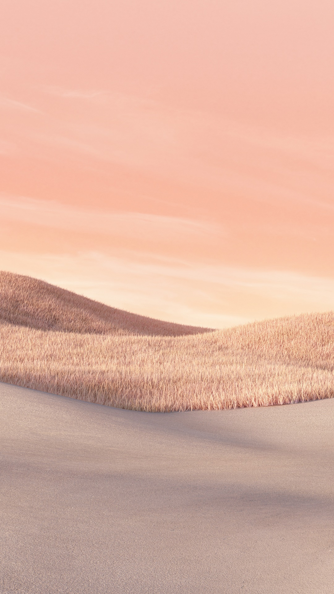 Microsoft Surface landscape with peach sky HD Phone Wallpaper
