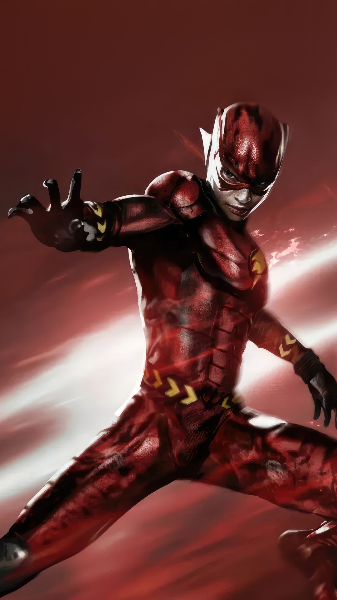 The Flash in concept art style HD Phone Wallpaper