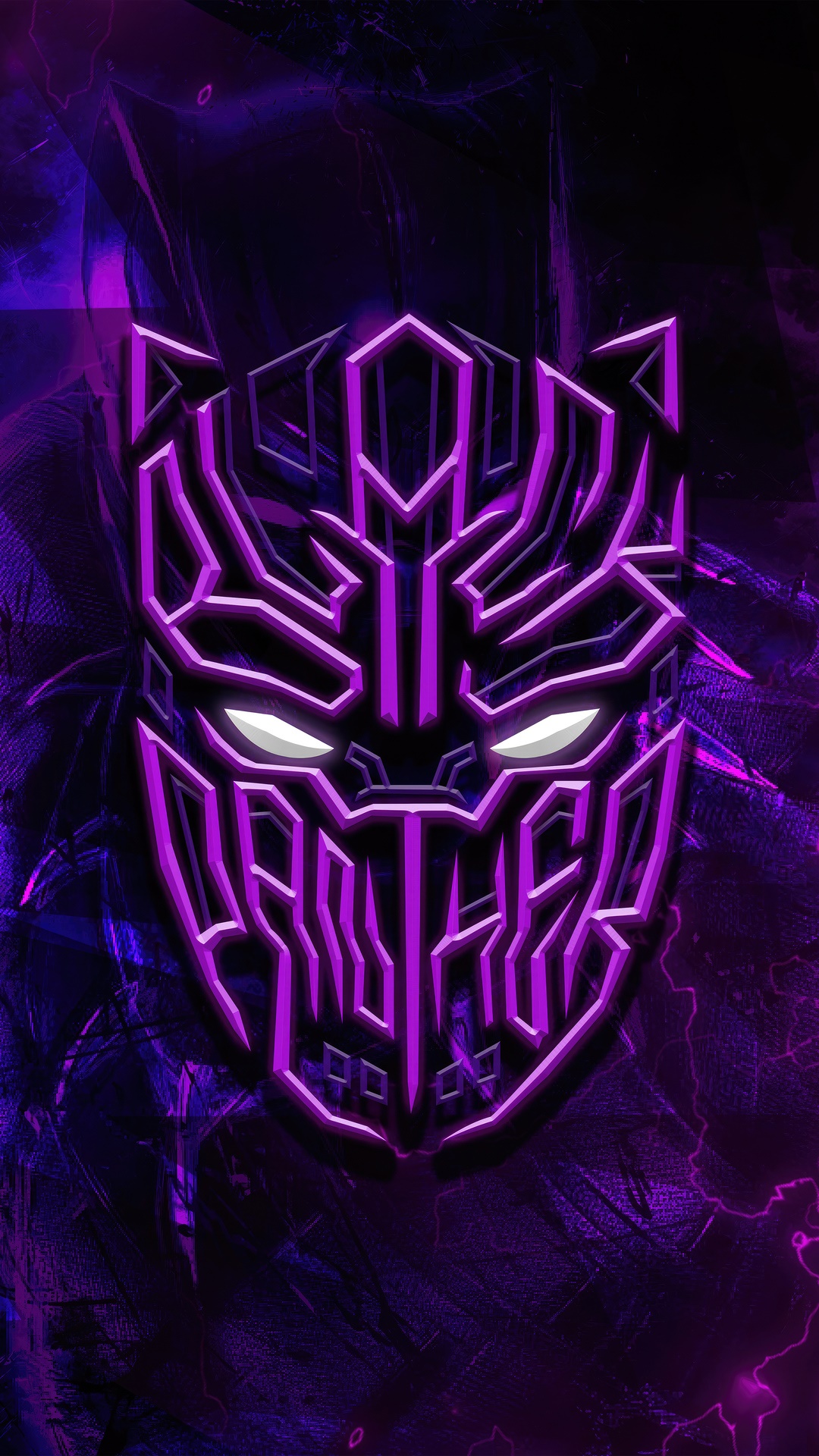 Black Panther Mask Digital Art 4K HD Phone Wallpaper