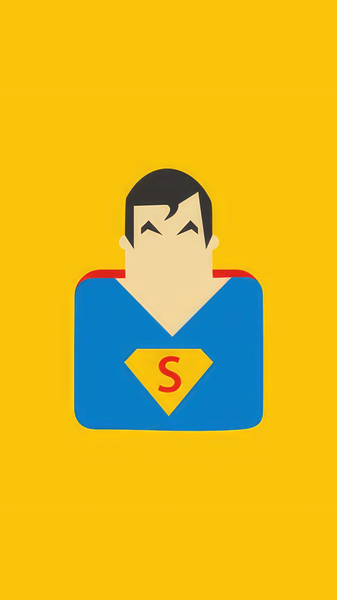 Minimalist Superman Artwork HD Phone Wallpaper