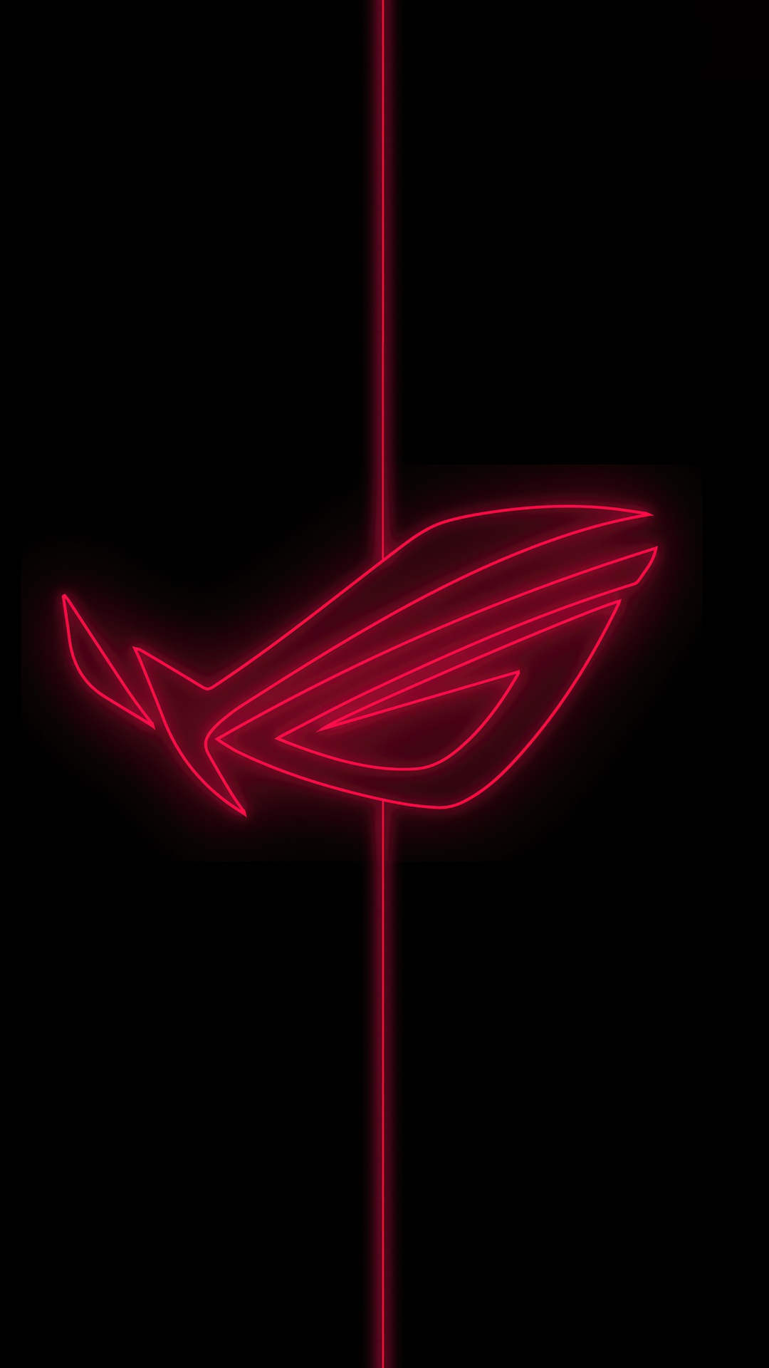 Republic of Gamers logo in red neon HD Phone Wallpaper