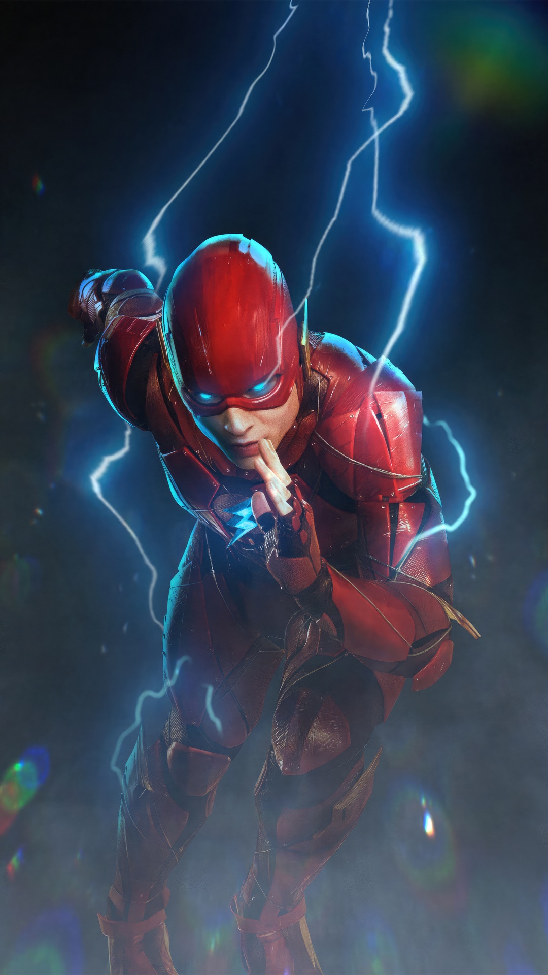 The Flash running with lightning 4K HD Phone Wallpaper