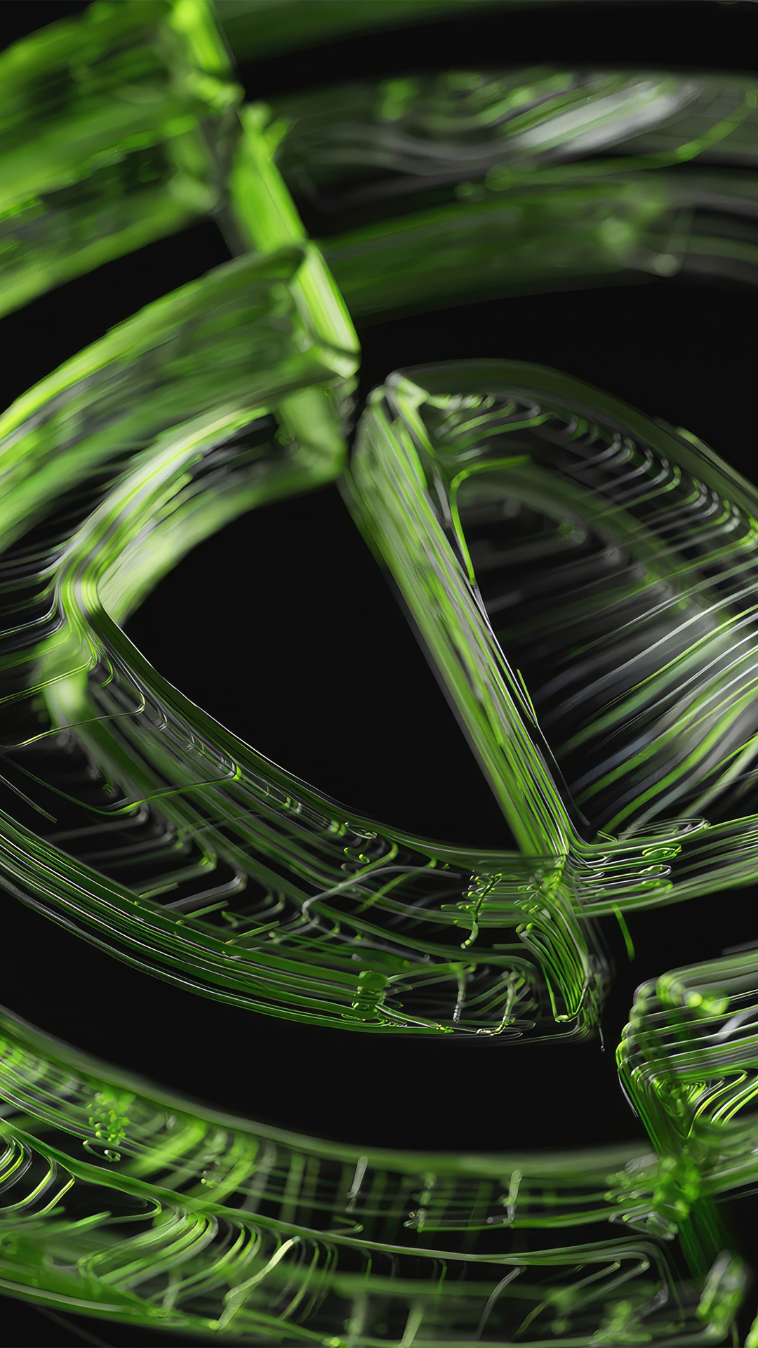 Nvidia logo abstract green lines HD Phone Wallpaper