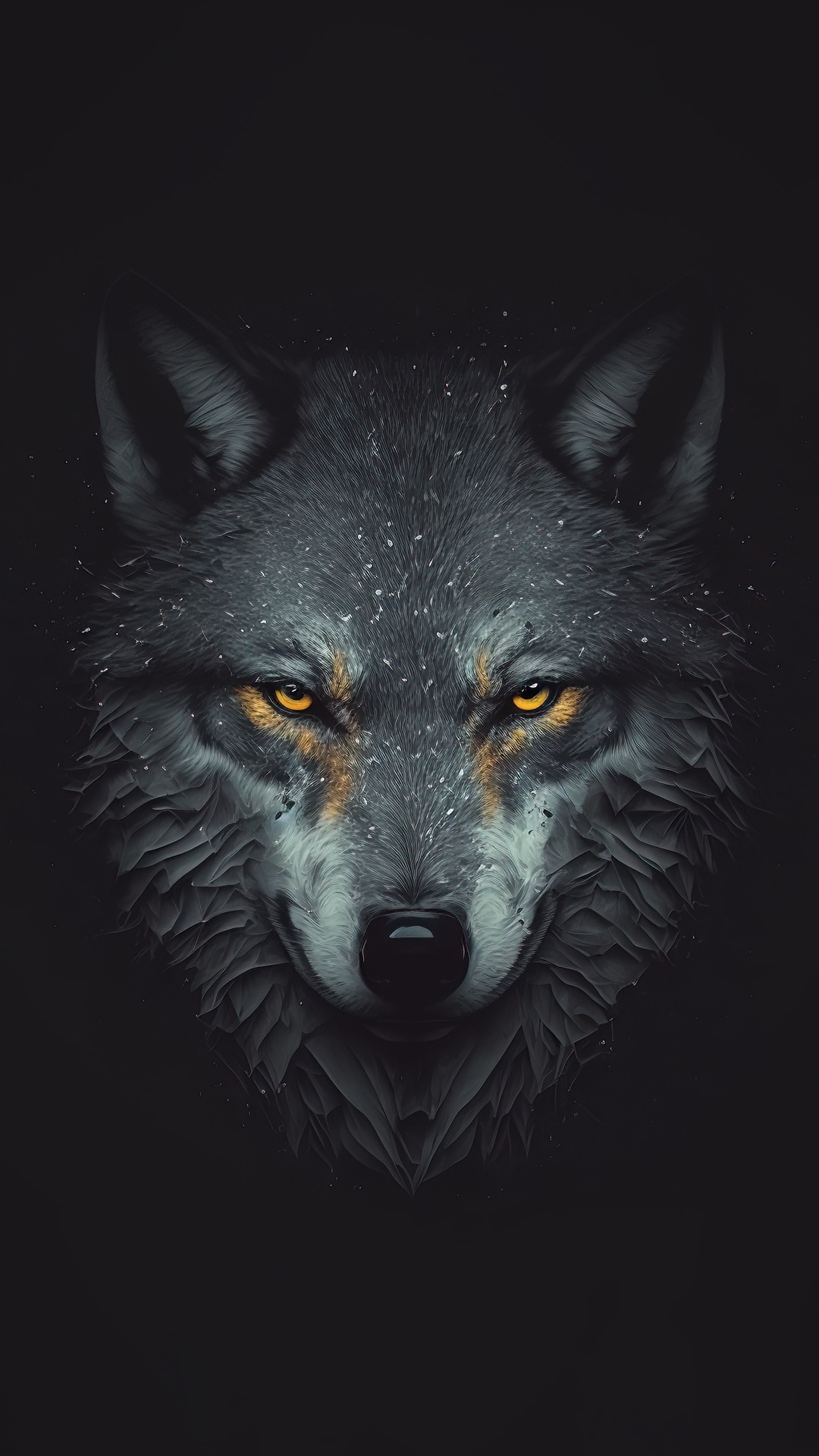 Minimalist 4K Artwork of a Wolf HD Phone Wallpaper