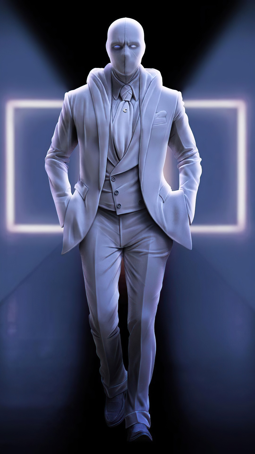 Moon Knight in a white suit HD Phone Wallpaper
