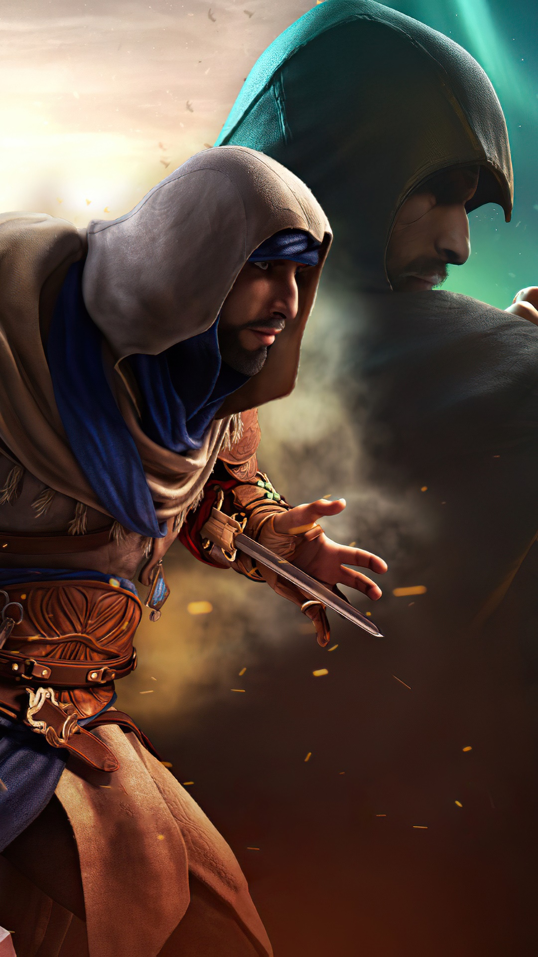 Assassin's Creed Mirage Basim Ibn Ishaq with Hidden Blade HD Phone Wallpaper