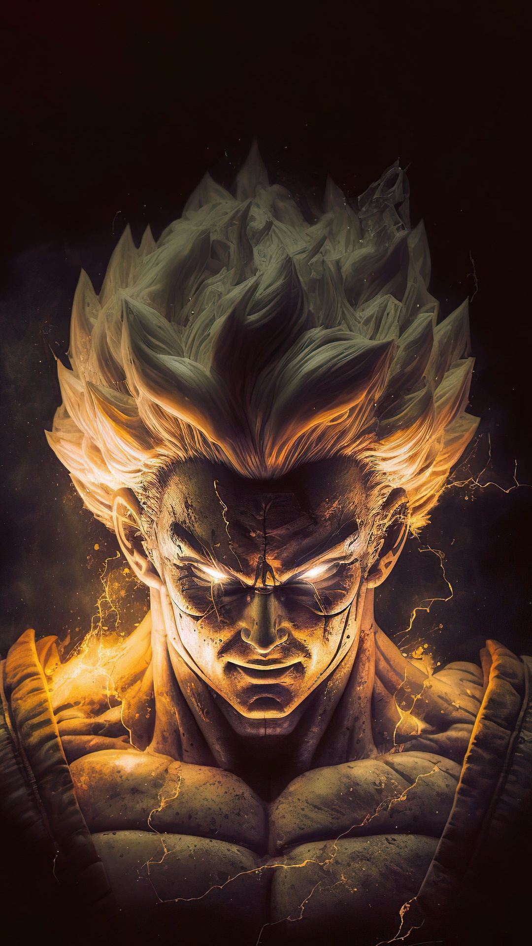 Dragon Ball Z Super Saiyan Artwork HD Phone Wallpaper