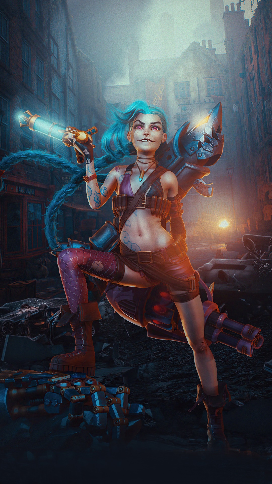 Jinx from League of Legends in 4K HD Phone Wallpaper