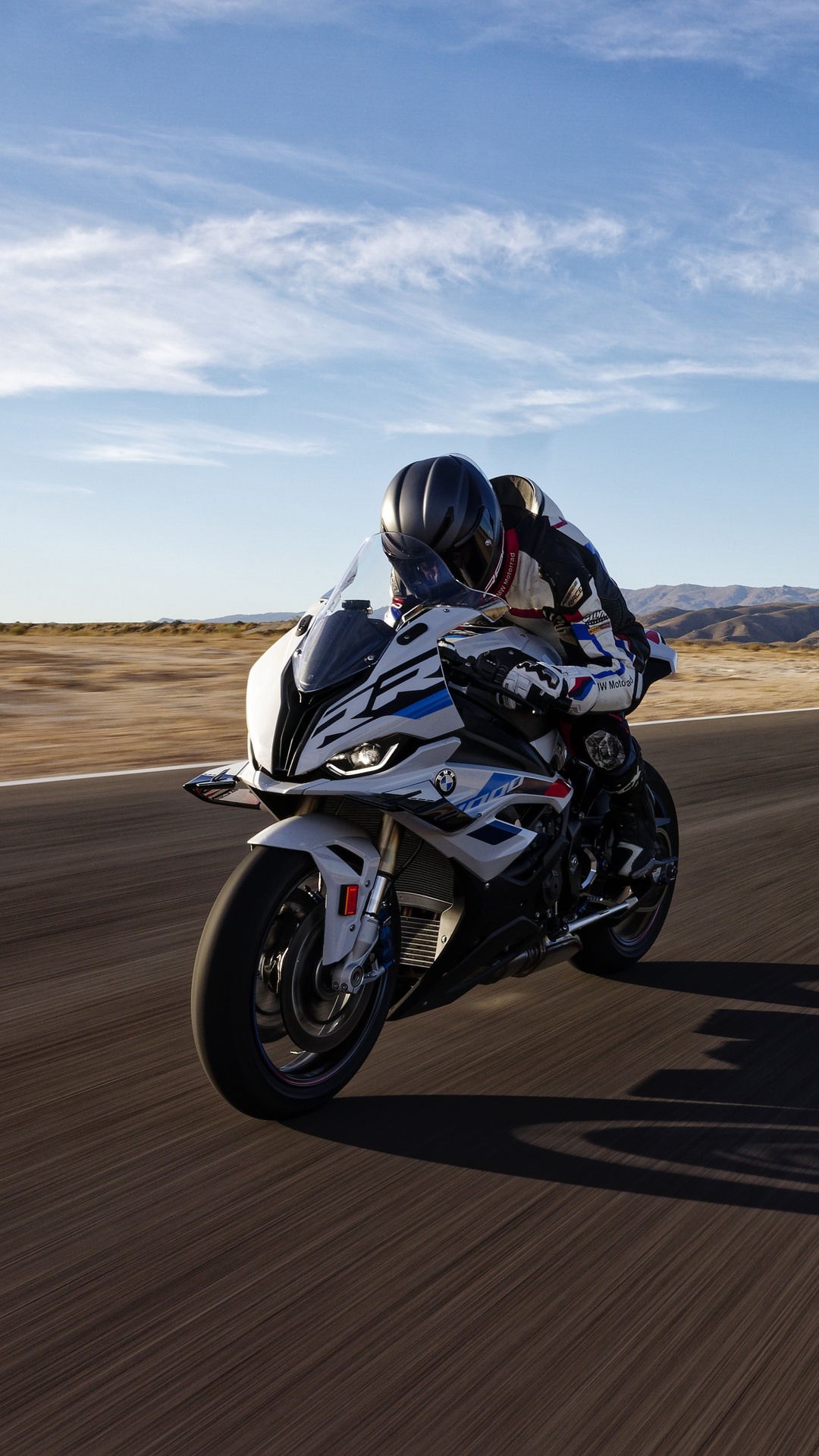 BMW S 1000 RR motorcycle on a road HD Phone Wallpaper