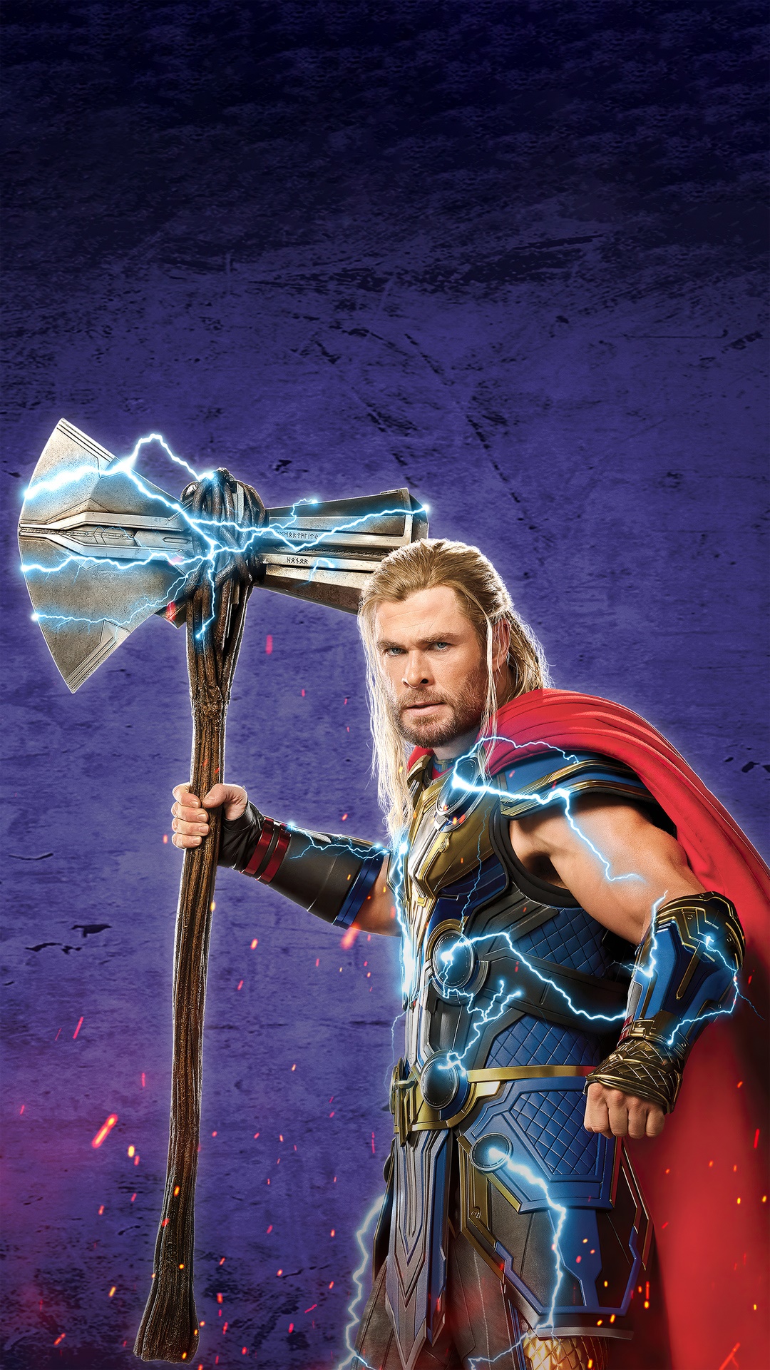 Thor with Stormbreaker in Thor: Love and Thunder HD Phone Wallpaper