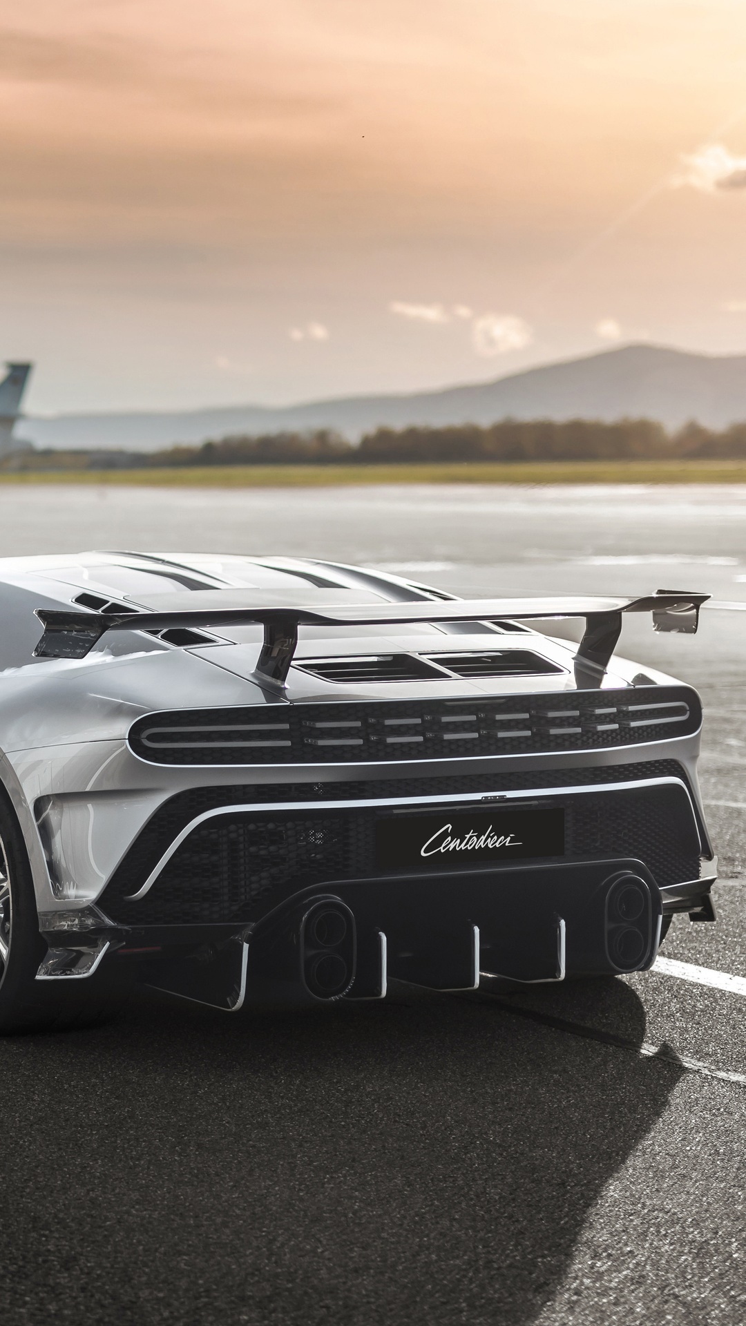 Bugatti Centodieci rear view 4K HD Phone Wallpaper