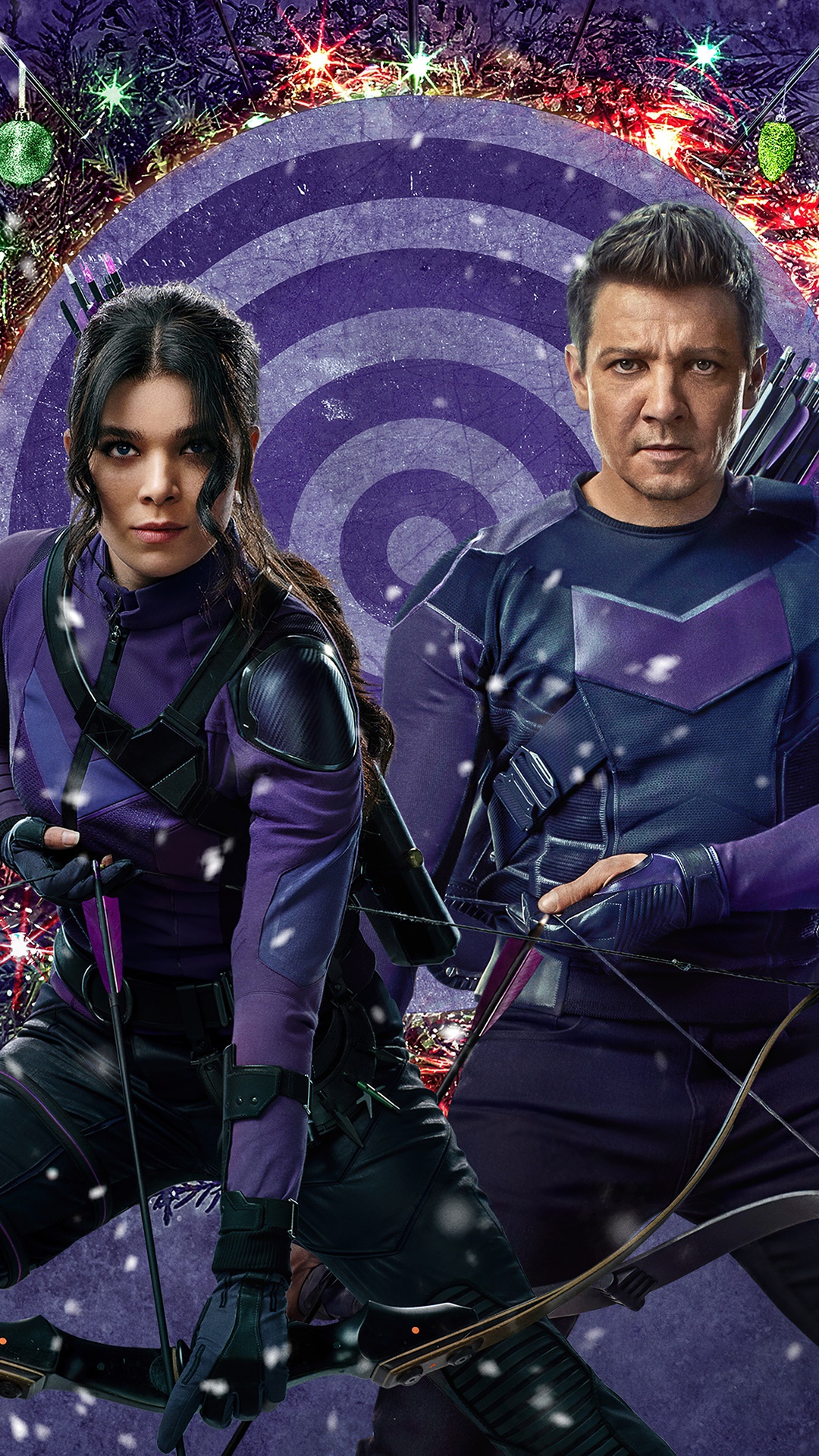 Hawkeye TV Series Characters with Bows HD Phone Wallpaper