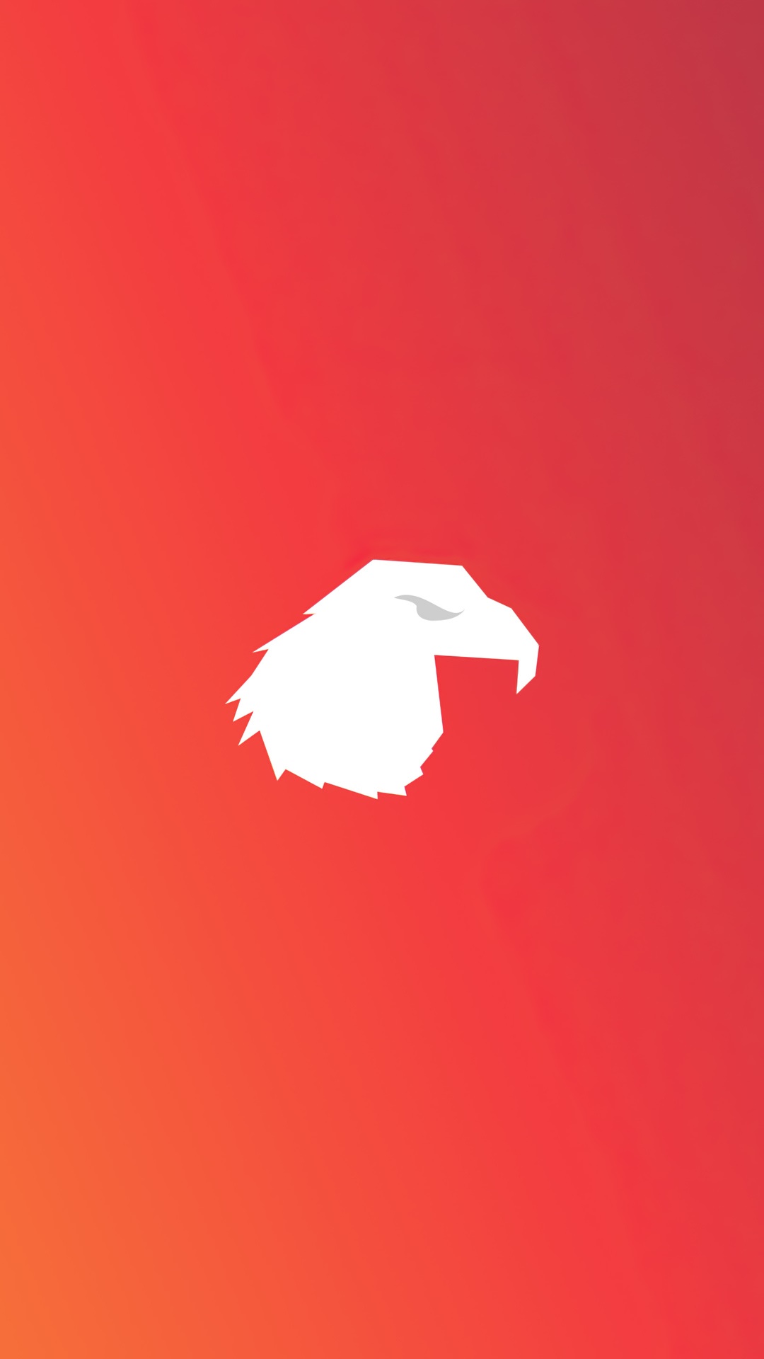 White eagle logo on a red and orange gradient HD Phone Wallpaper