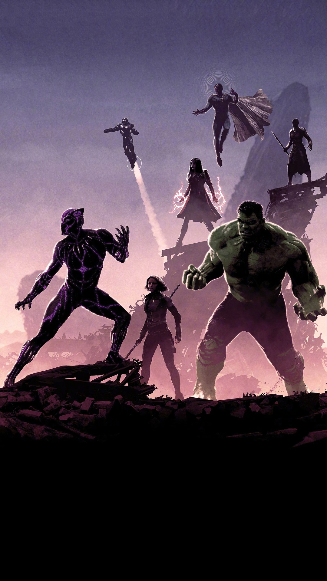 Avengers Infinity War Hulk Black Panther Wanda Vision 4K HD Phone Wallpaper