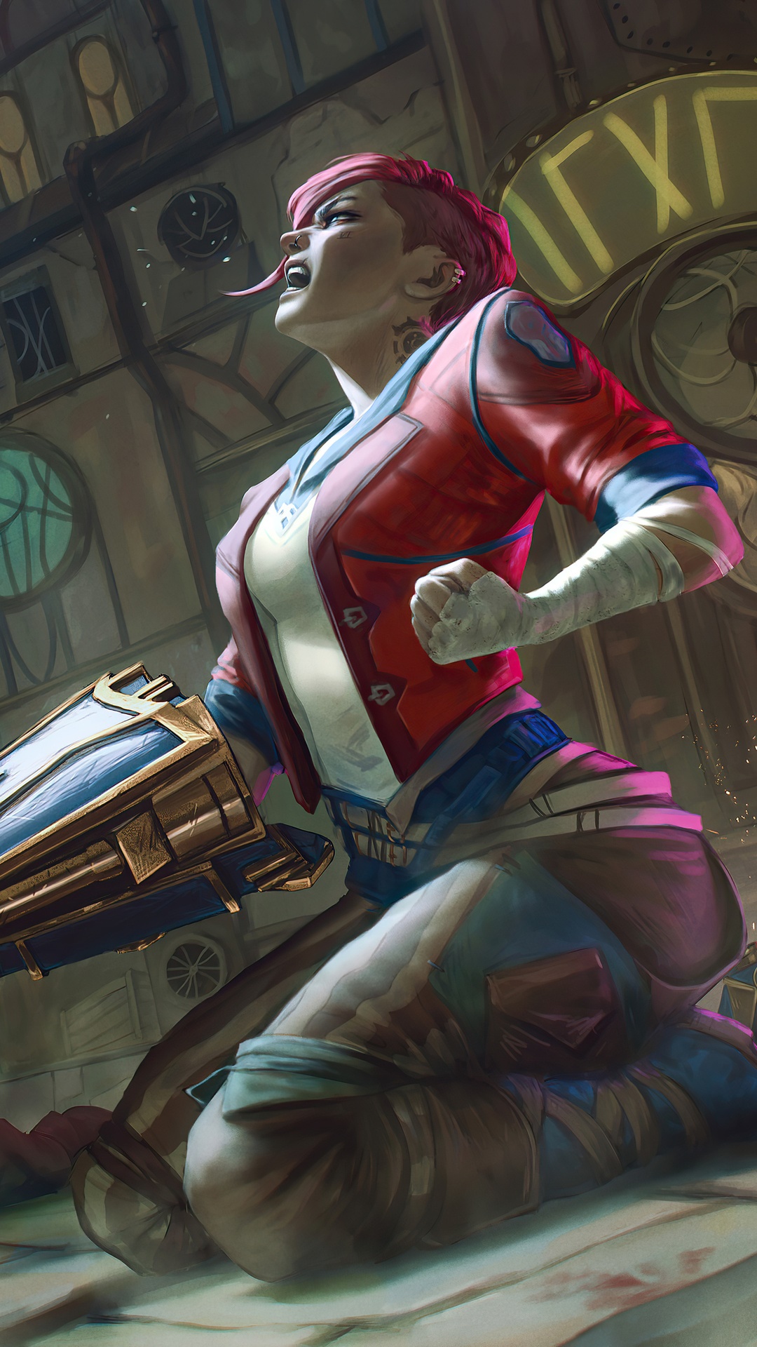 Vi from League of Legends 4K HD Phone Wallpaper