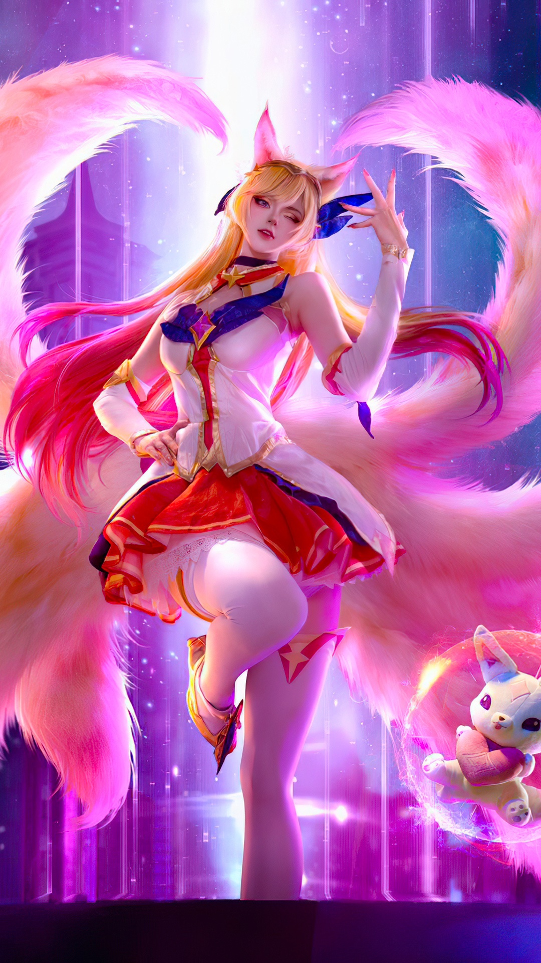 Ahri from League of Legends 4K HD Phone Wallpaper