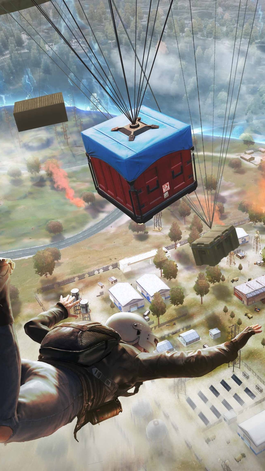 PlayerUnknown's Battlegrounds 4K Airdrop HD Phone Wallpaper