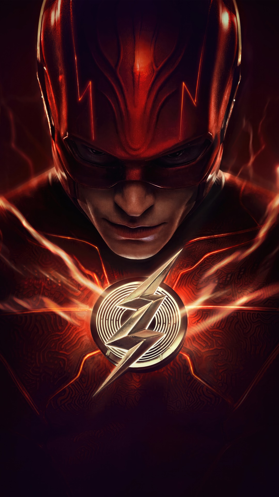 The Flash Movie Poster with Lightning Symbol HD Phone Wallpaper