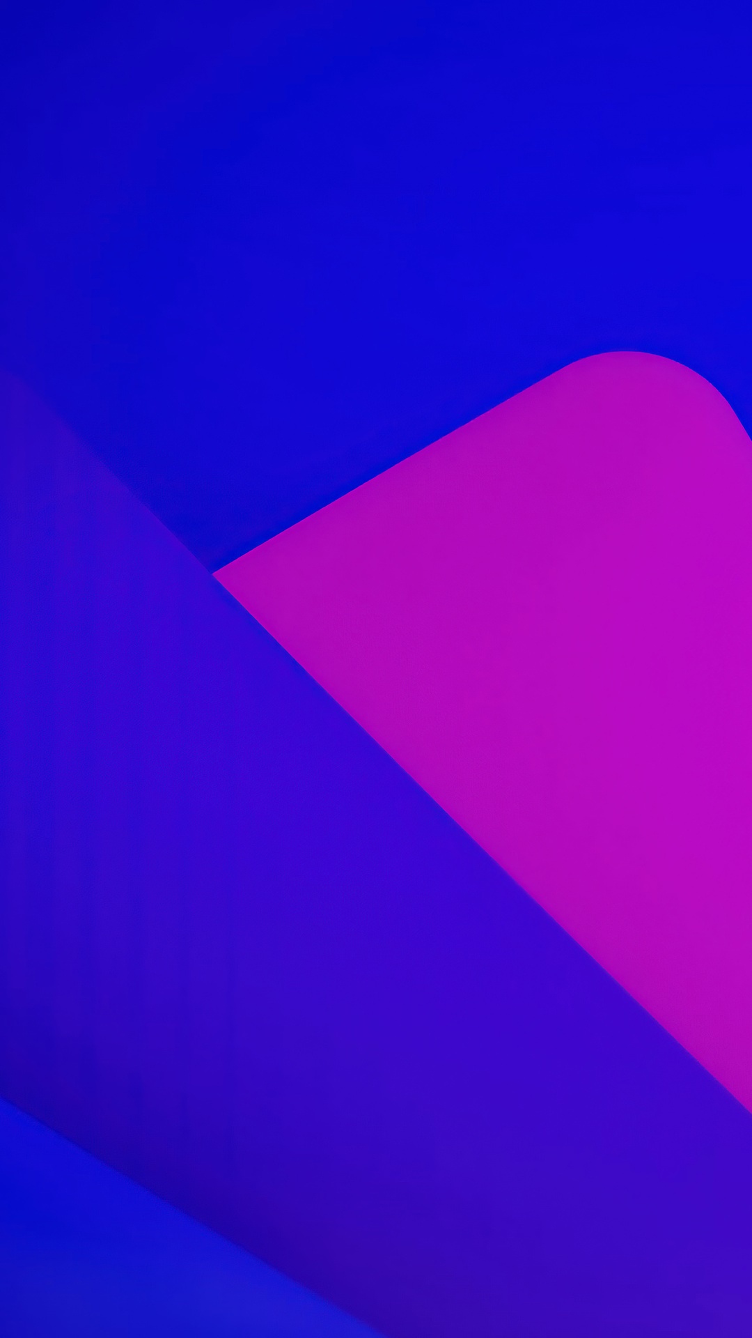 Abstract digital art with blue and pink shapes HD Phone Wallpaper