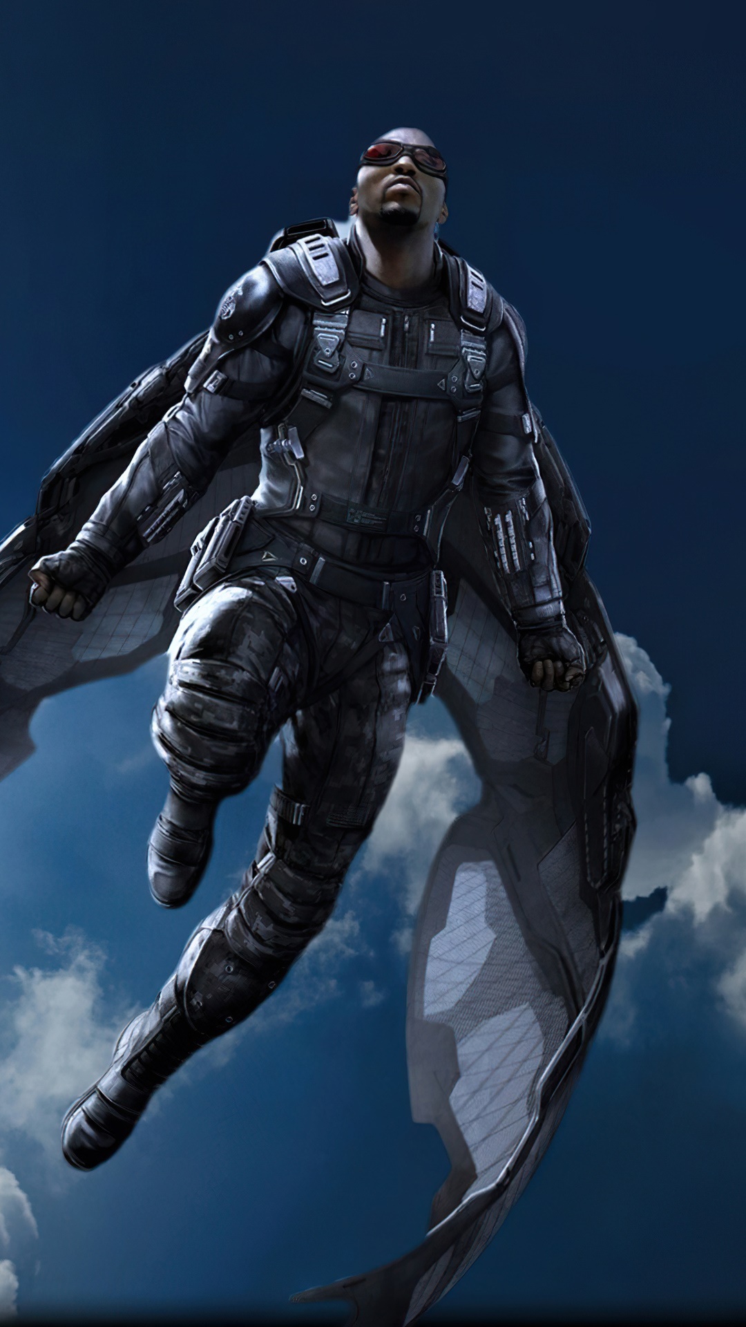 Falcon flying with wings deployed HD Phone Wallpaper