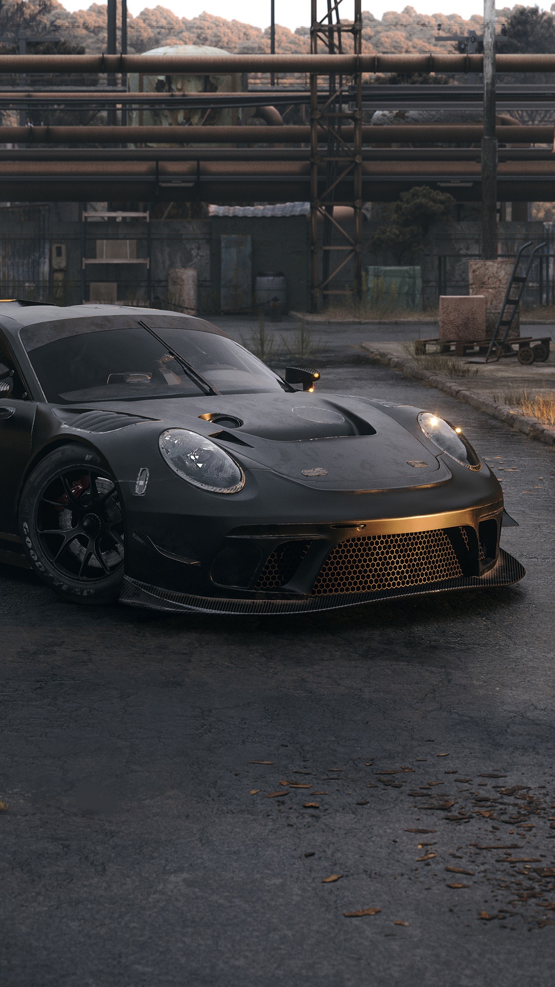 Black Porsche GT3 RS 4K HD Phone Wallpaper