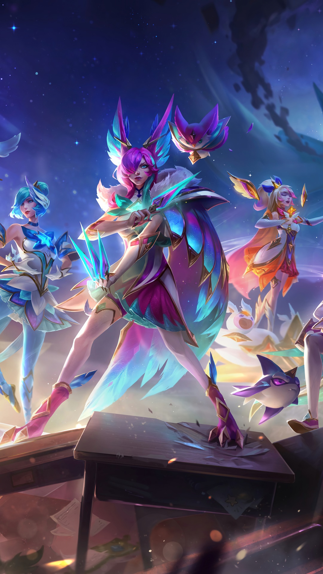 League of Legends Star Guardian Xayah and Rakan HD Phone Wallpaper