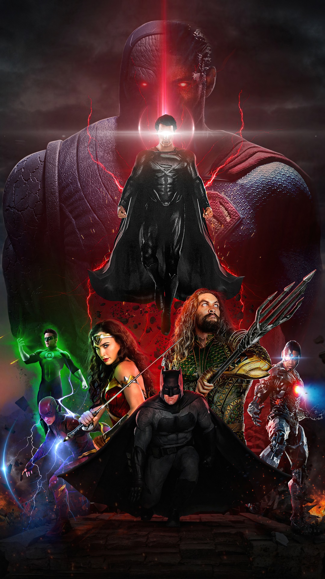 Justice League vs. Darkseid Artwork 4K HD Phone Wallpaper
