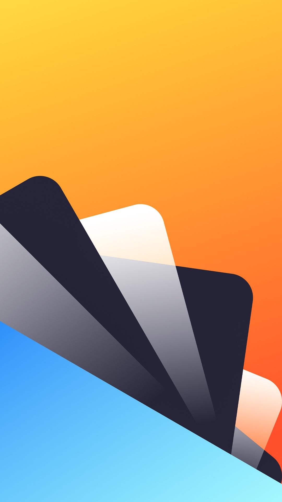 Abstract digital art with overlapping shapes and gradients HD Phone Wallpaper