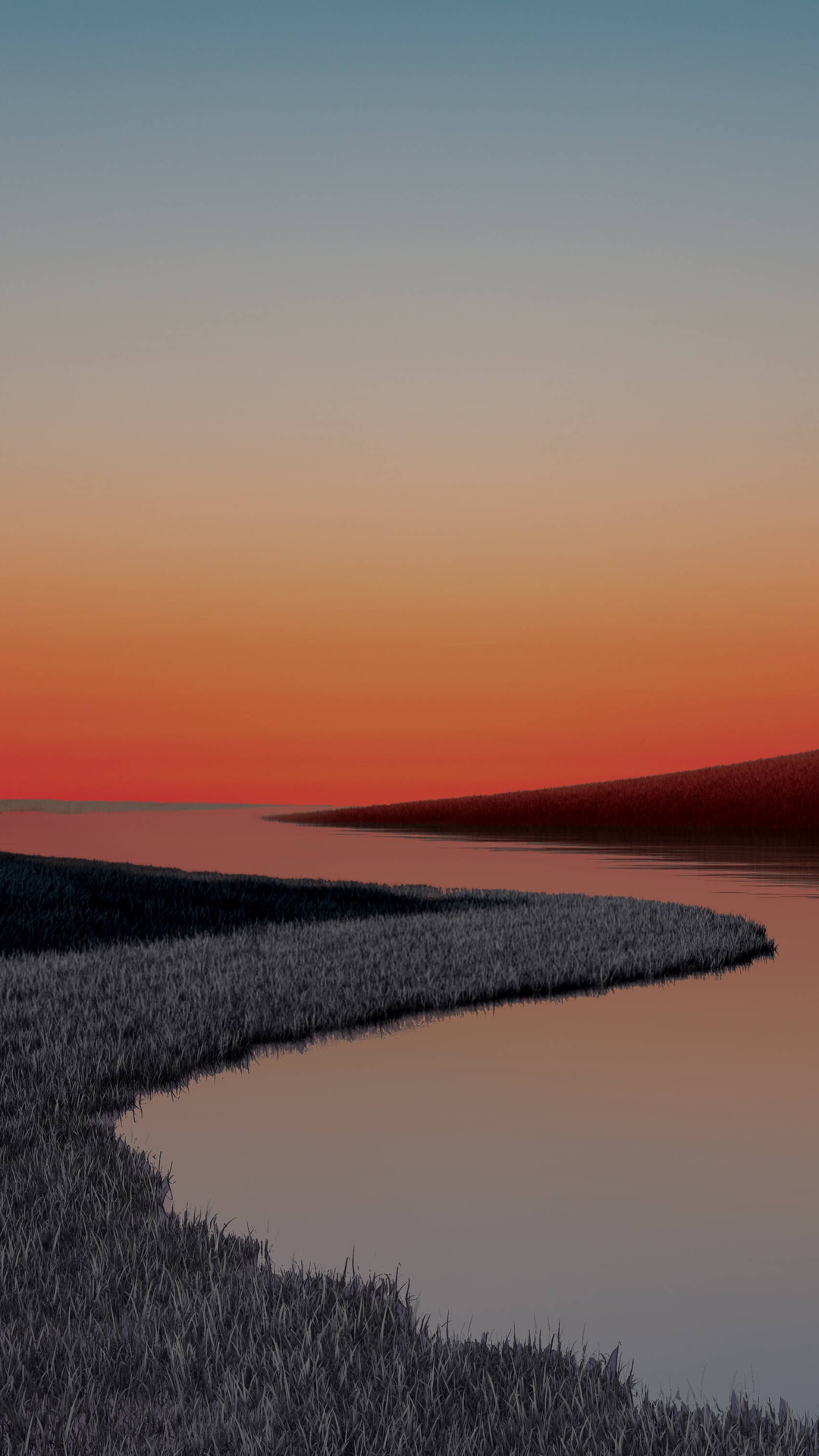 Microsoft Surface landscape with sunset HD Phone Wallpaper