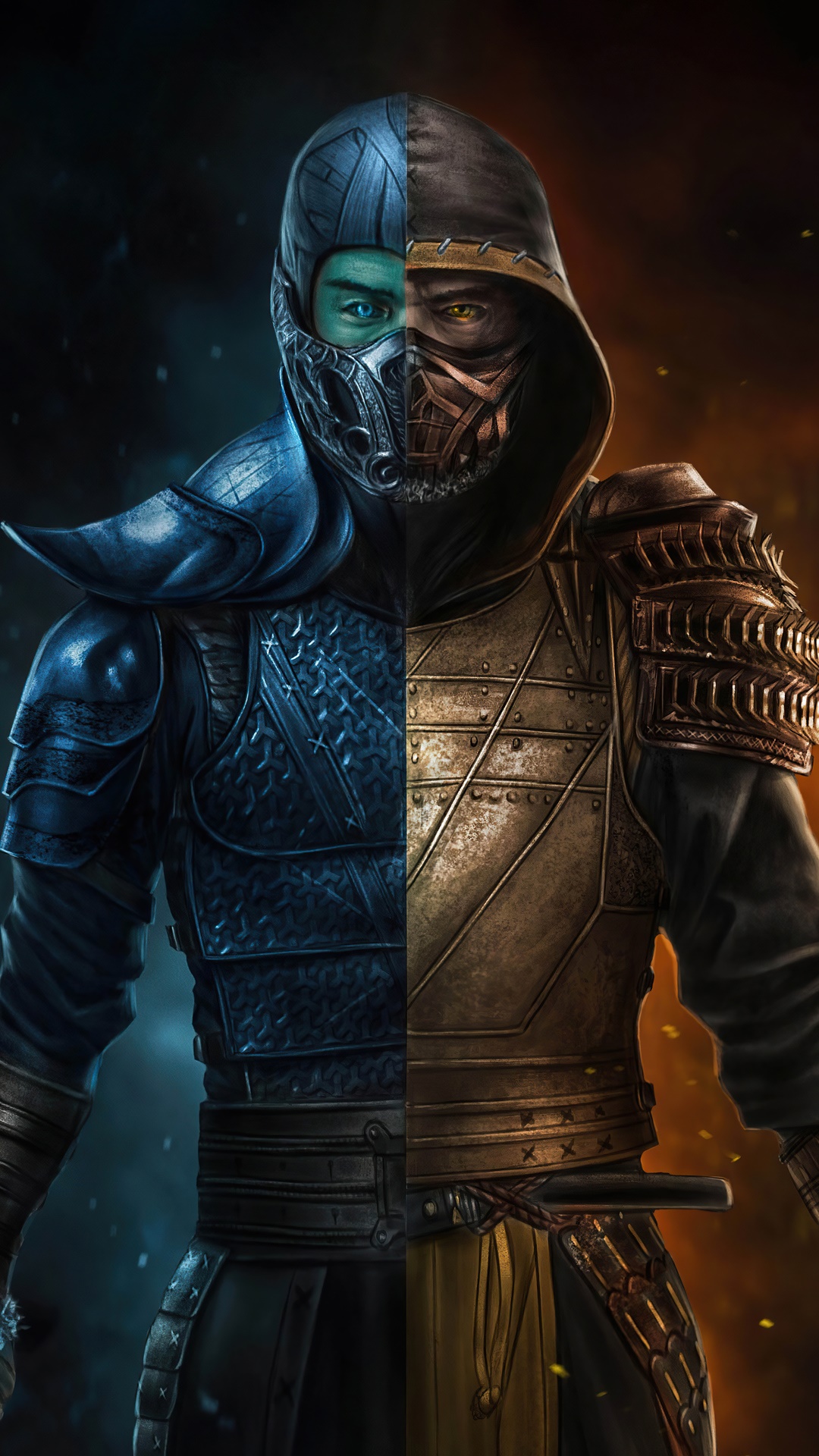 Sub-Zero and Scorpion from Mortal Kombat HD Phone Wallpaper