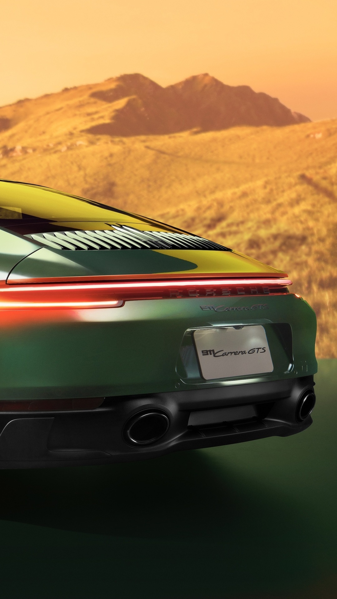 Porsche 911 Carrera GTS rear view HD Phone Wallpaper