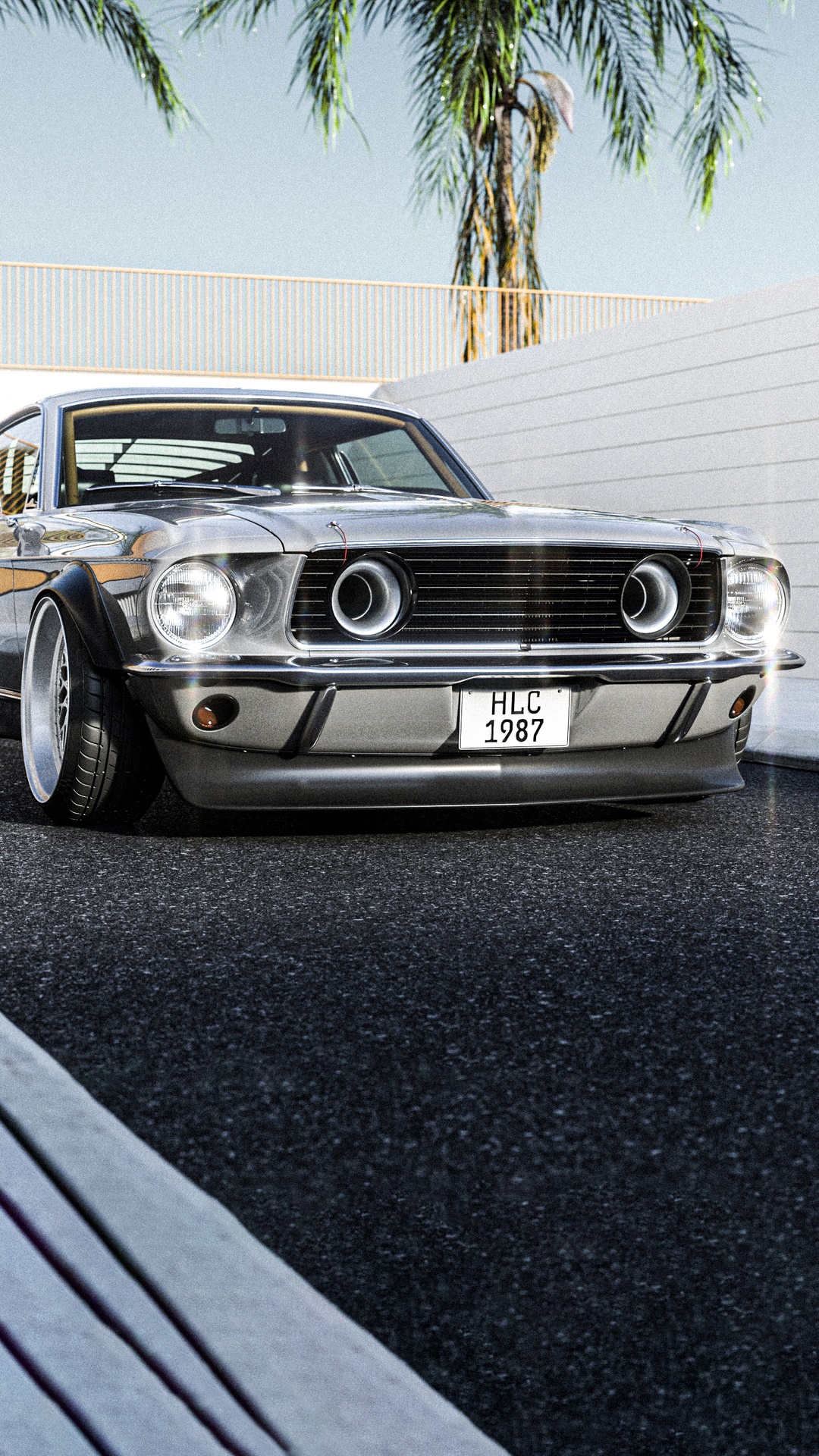 Ford Mustang 1987 CGI 4K HD Phone Wallpaper