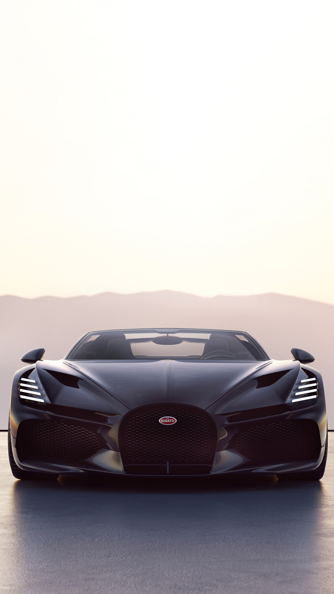 Bugatti W16 Mistral front view HD Phone Wallpaper