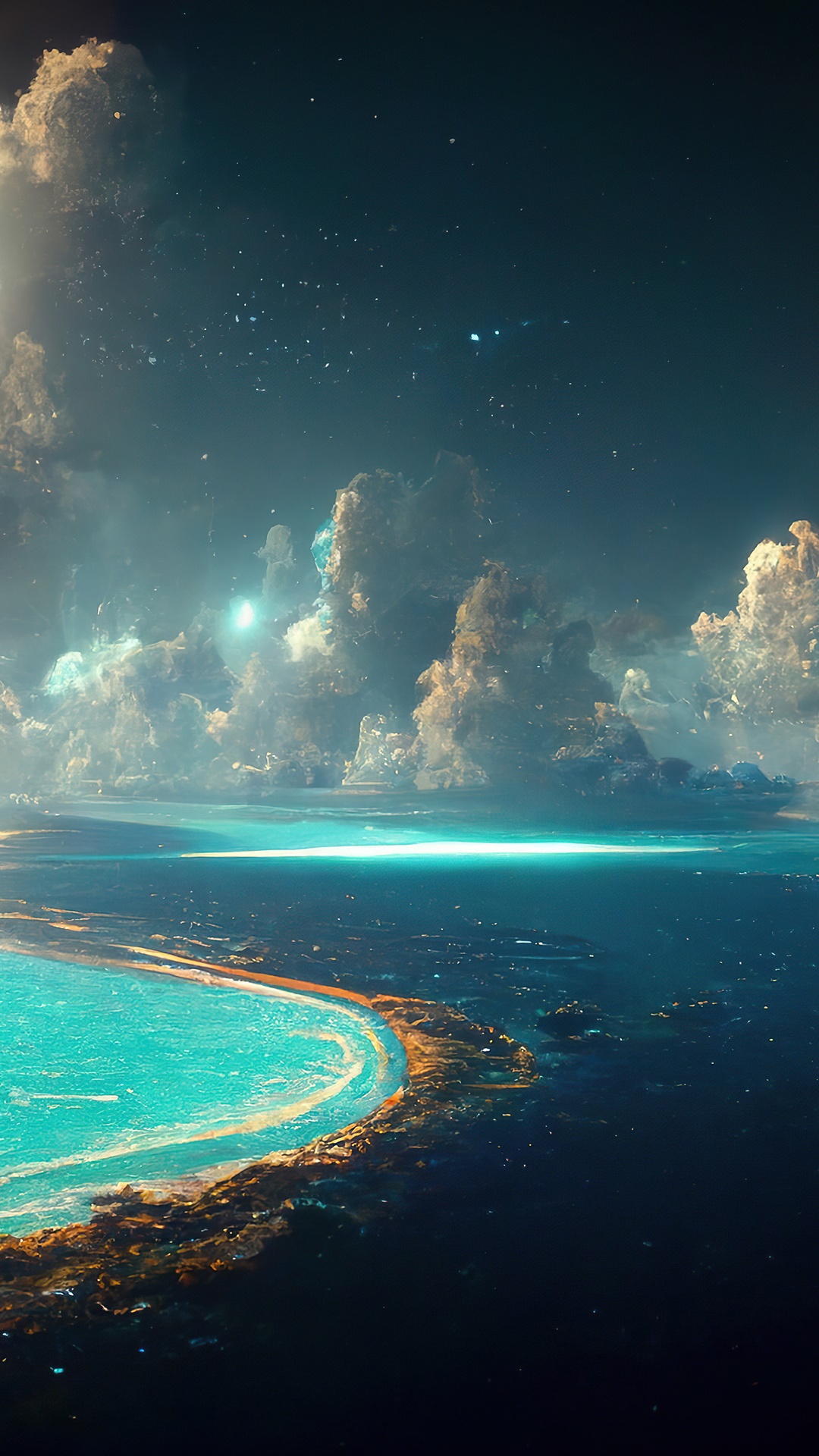Digital Art of Maldives 4K HD Phone Wallpaper