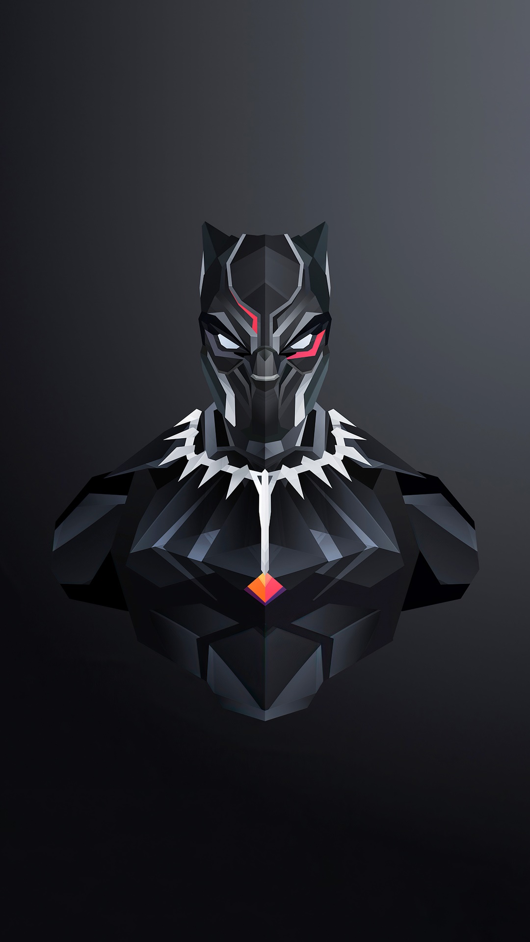Minimalist Black Panther Artwork 4K HD Phone Wallpaper