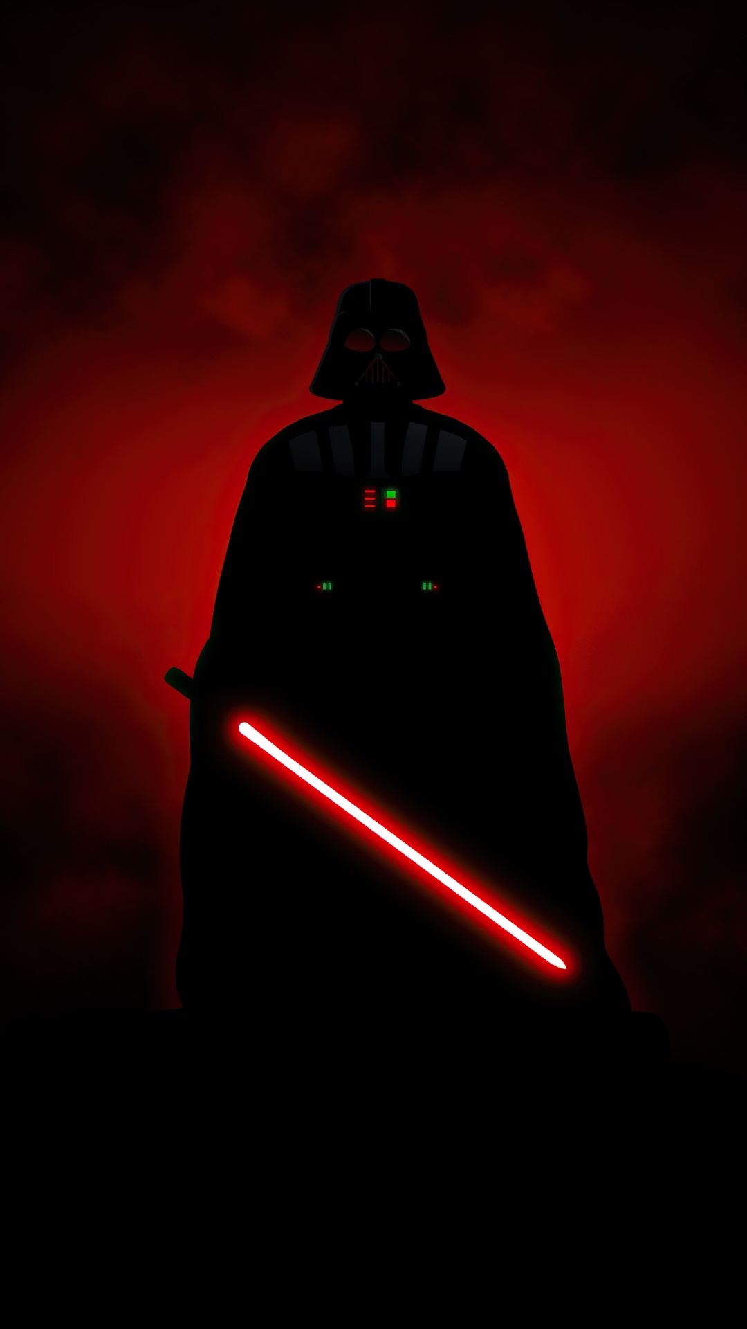 Darth Vader with Red Lightsaber 4K HD Phone Wallpaper