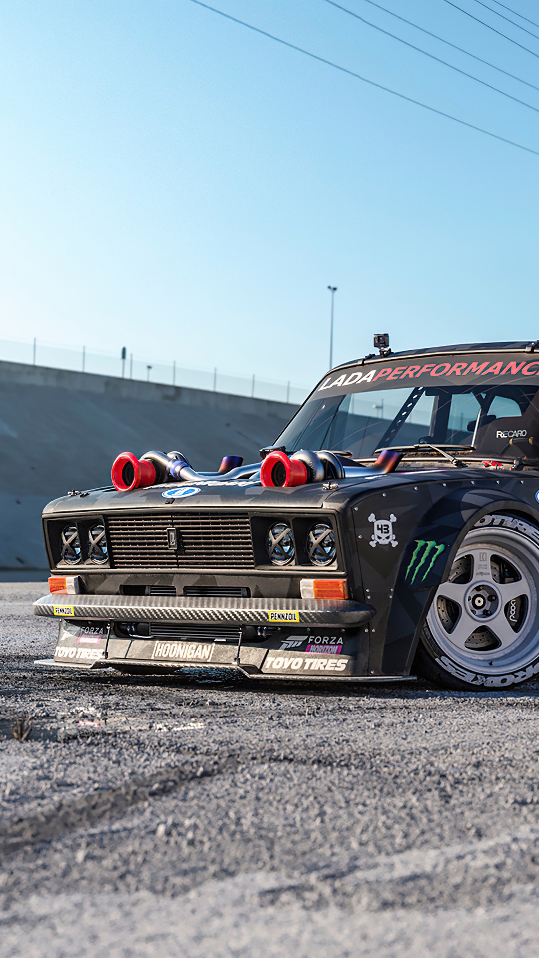 Lada Performance Drift Car with Twin Turbos HD Phone Wallpaper