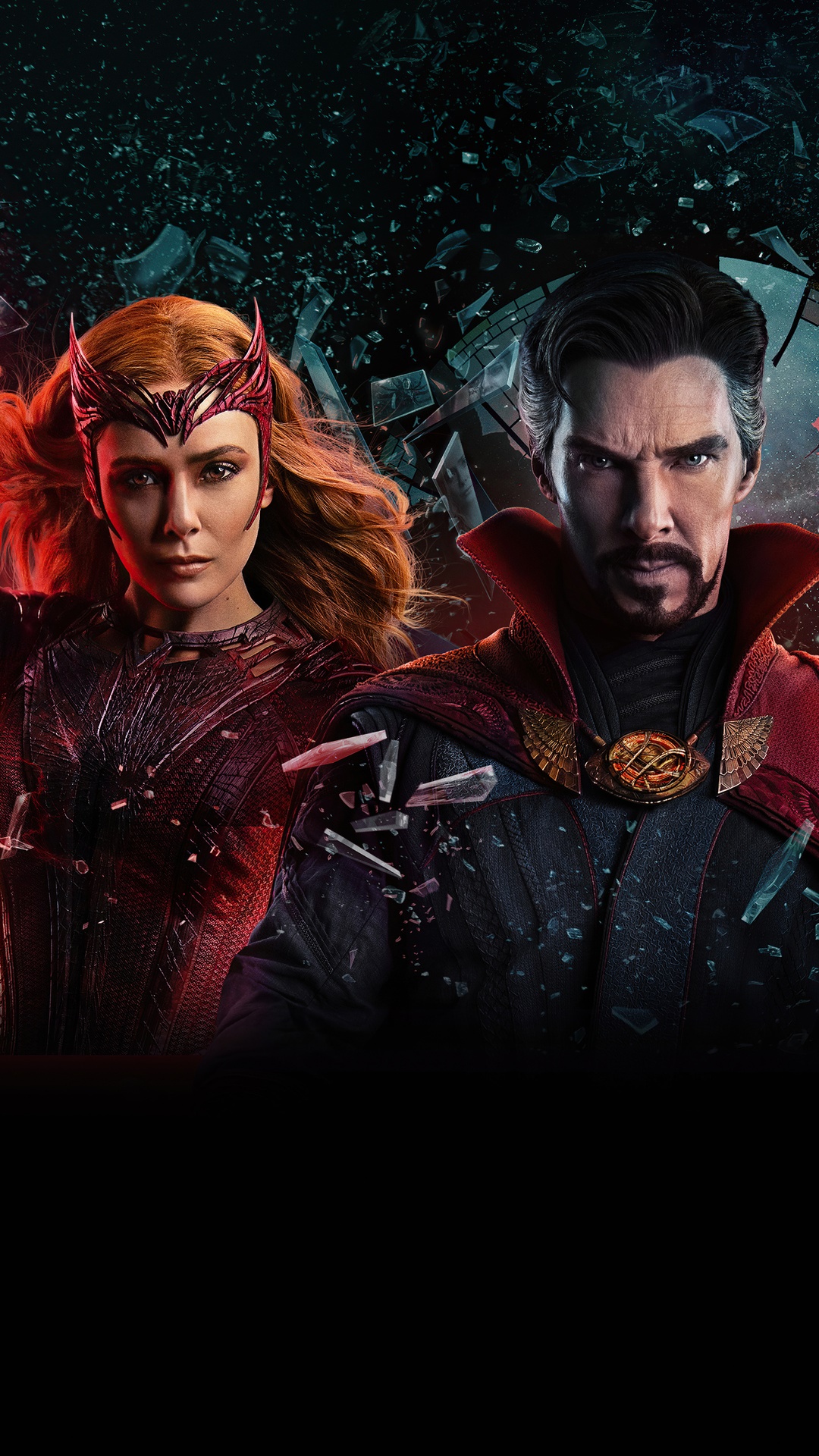 Doctor Strange and Scarlet Witch in the Multiverse of Madness HD Phone Wallpaper