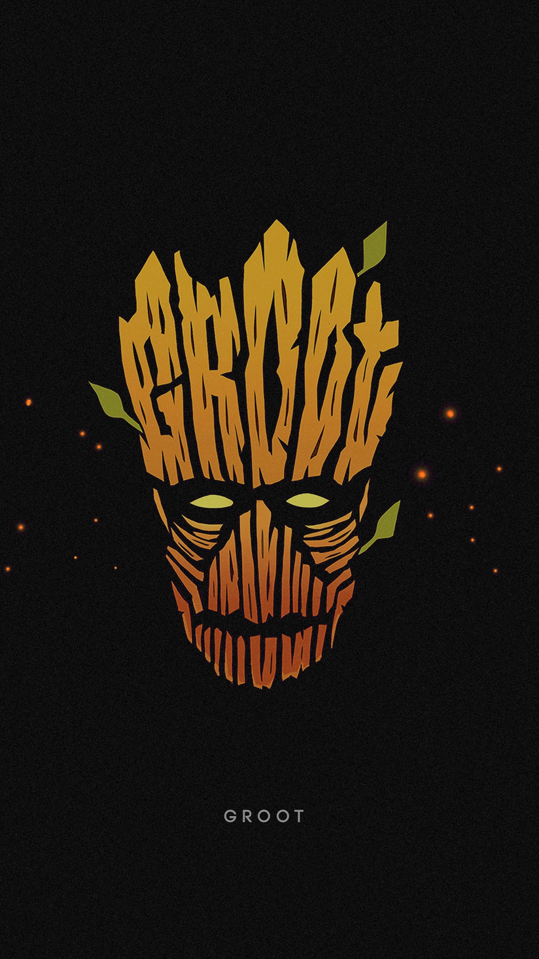 Minimalist Groot Artwork HD Phone Wallpaper