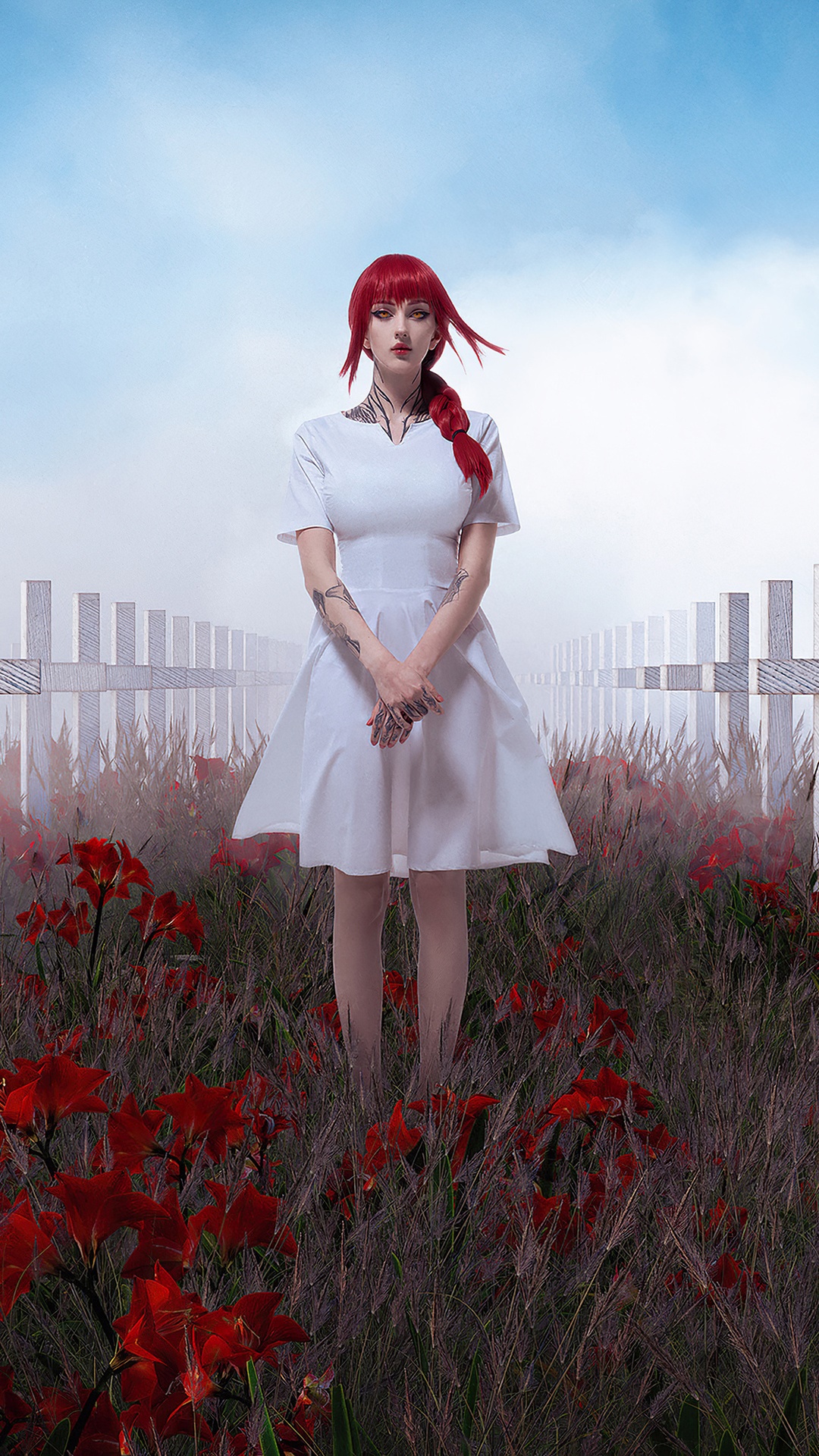 Makima from Chainsaw Man 4K cosplay HD Phone Wallpaper