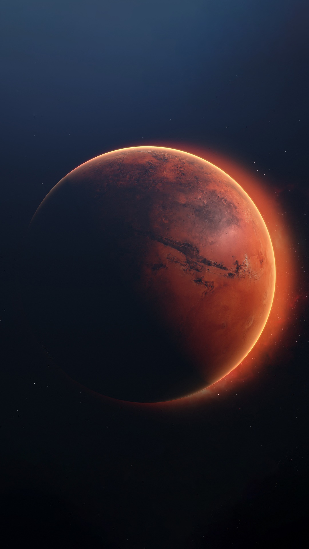 Mars planet in digital space artwork HD Phone Wallpaper