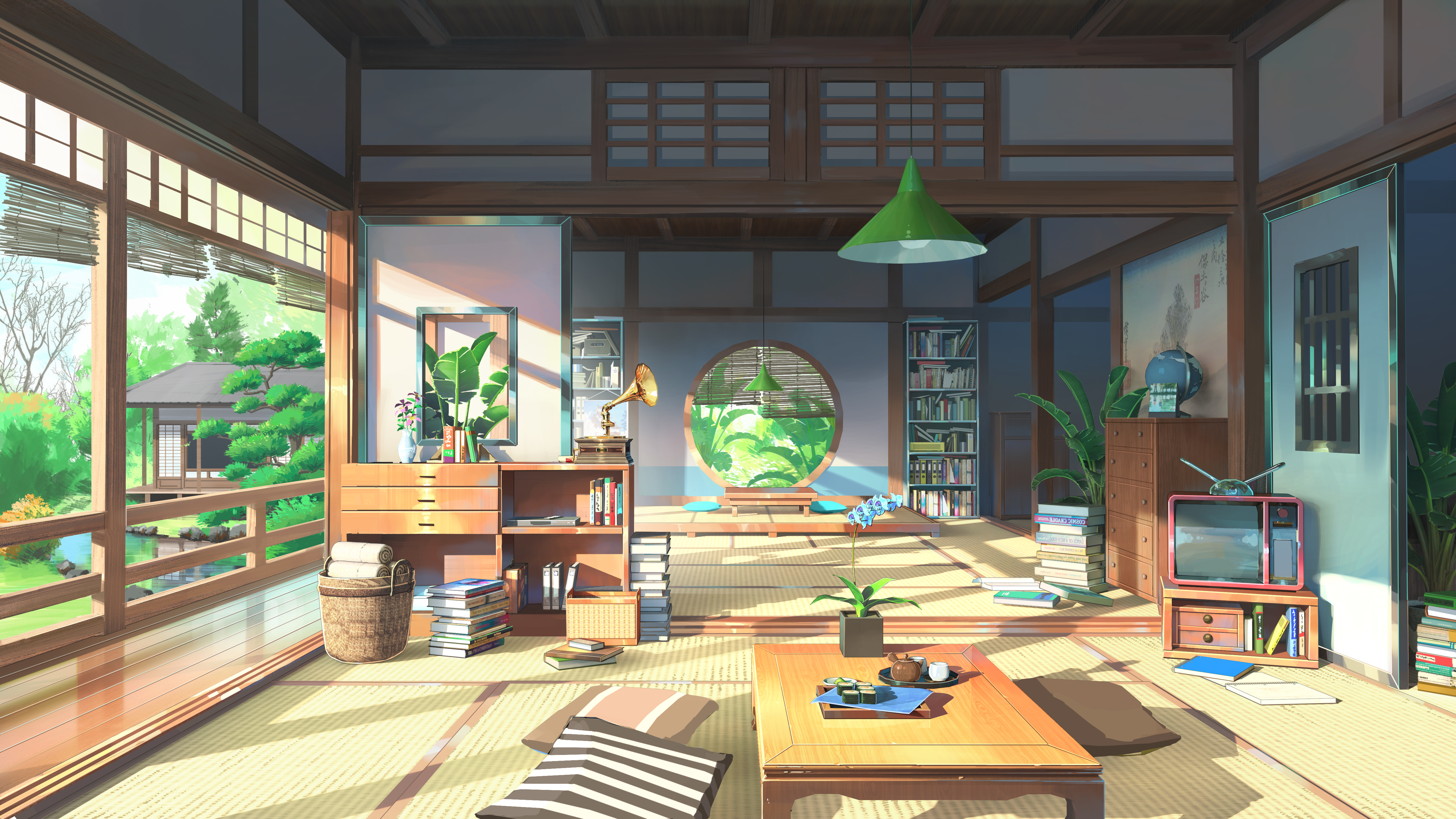 Bright Traditional Japanese Room in 4K HD Wallpaper