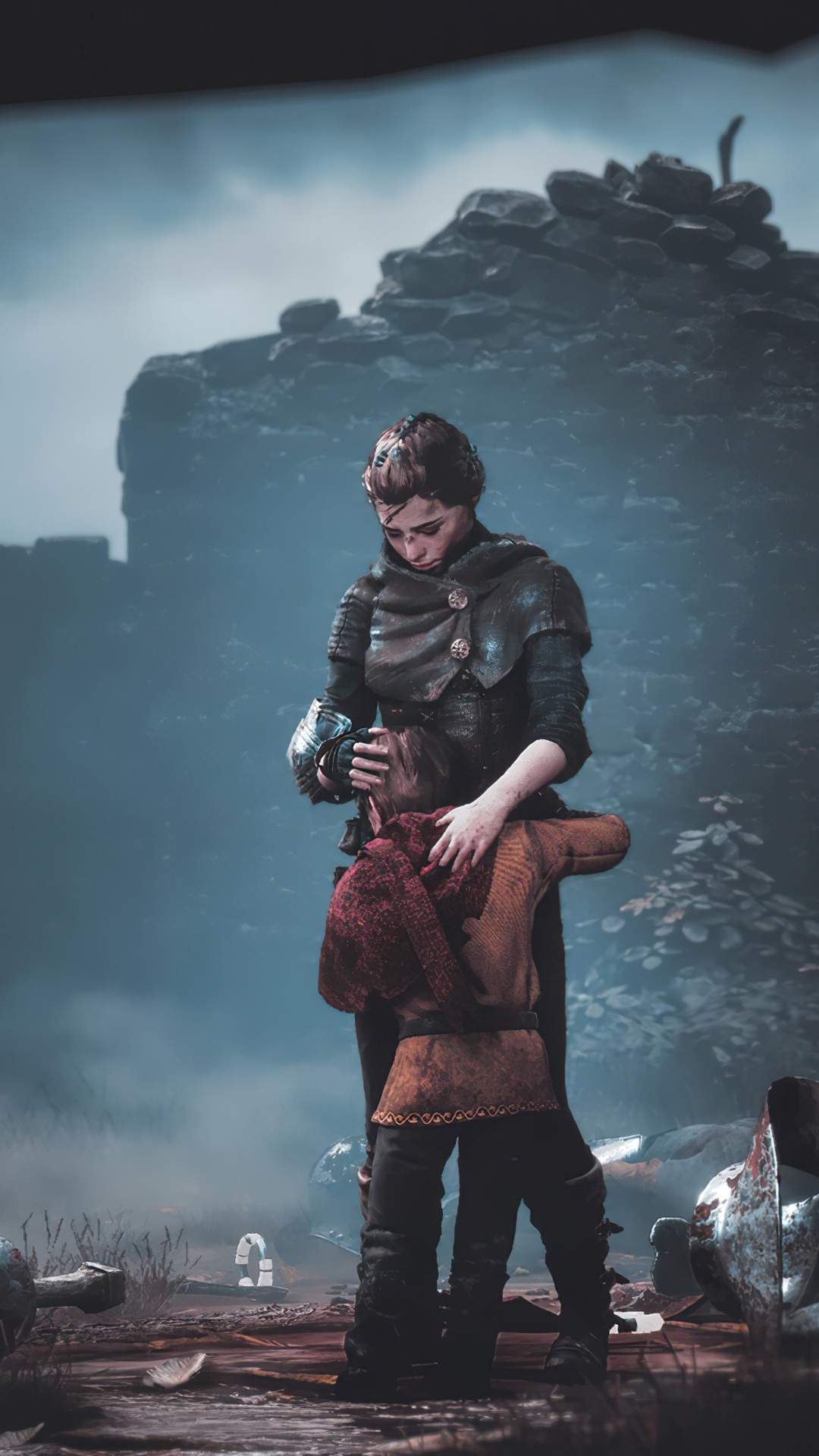 A Plague Tale Innocence: Amicia and Hugo embrace HD Phone Wallpaper