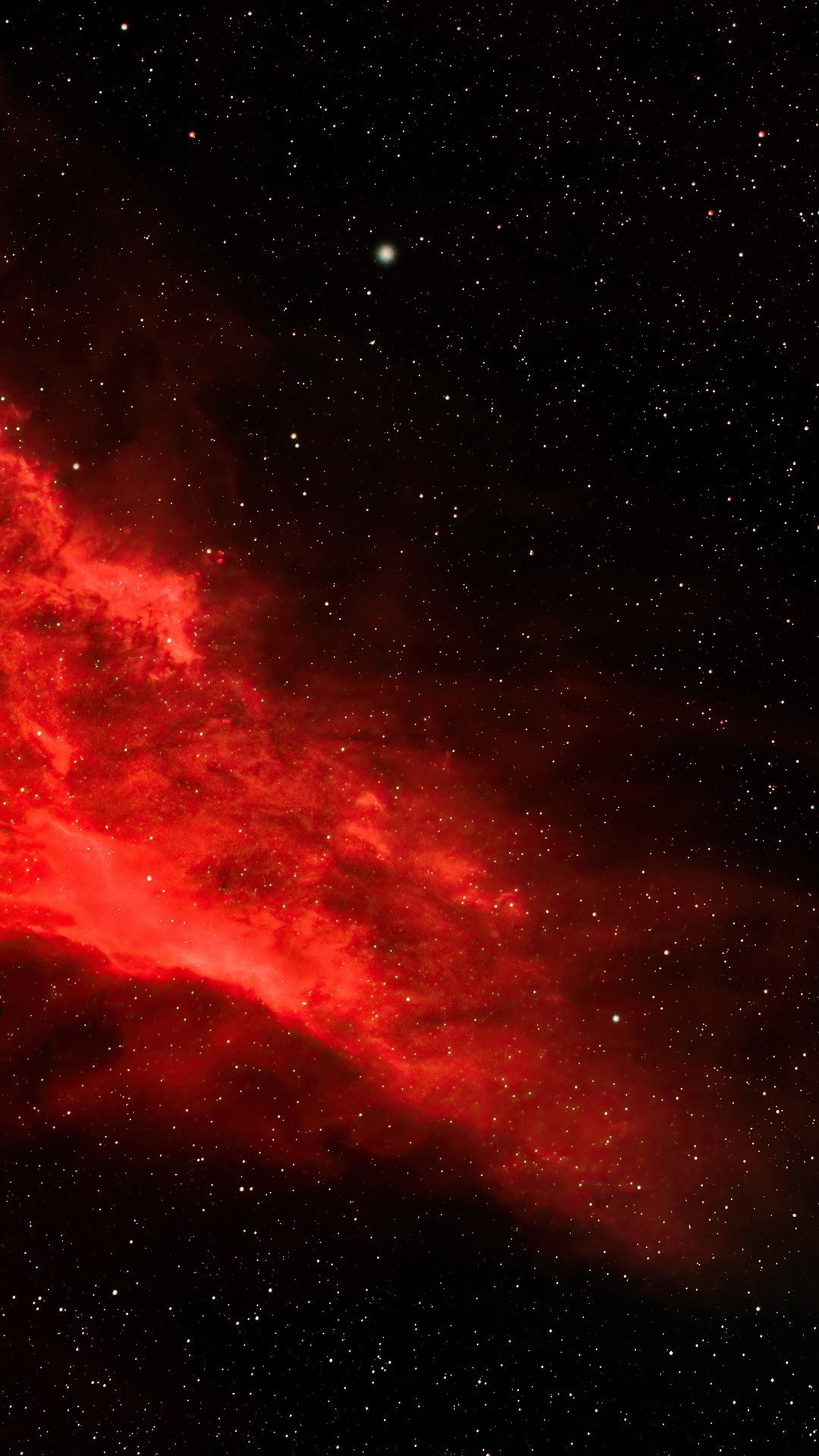 Red nebula and stars in deep space HD Phone Wallpaper